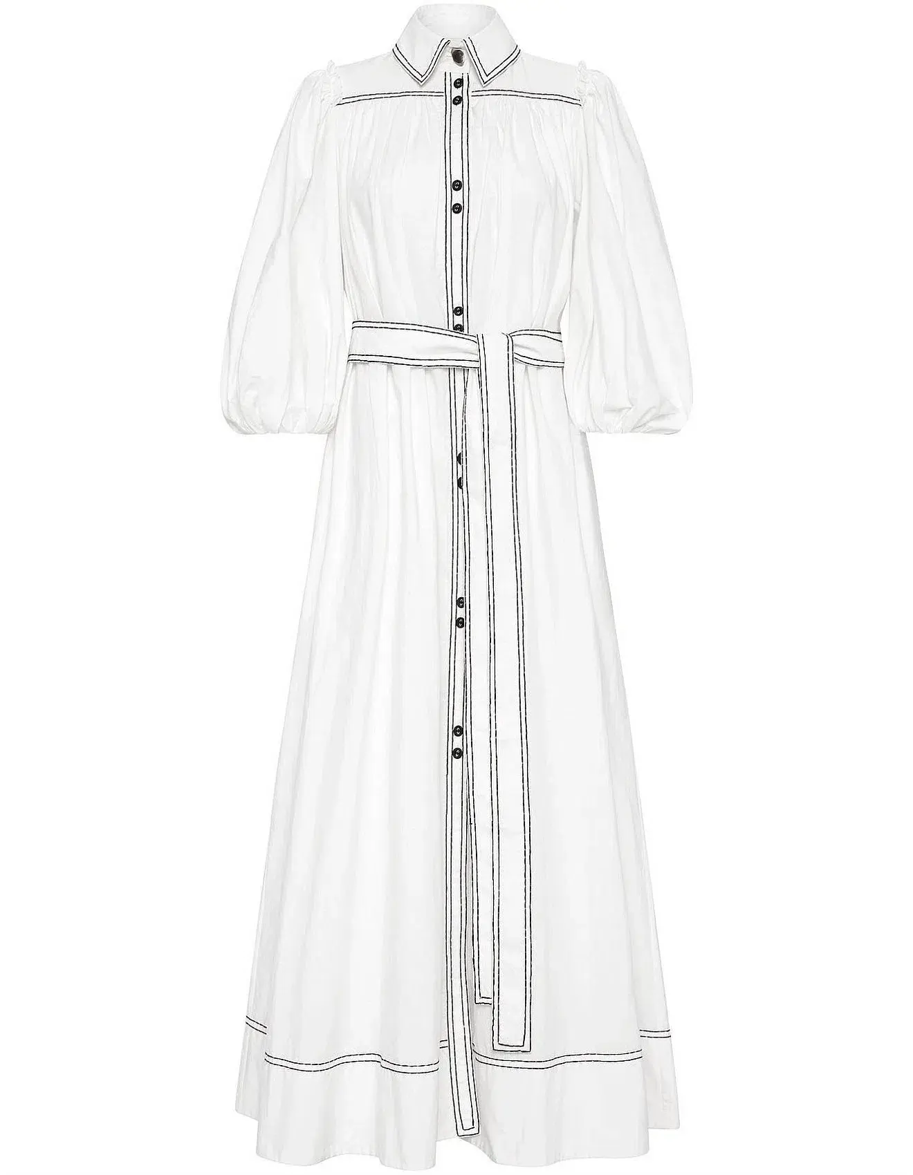 AJE Epiphany Midi Shirt Dress White Size AU 8 - Image 5