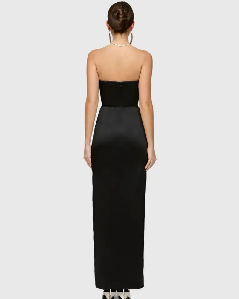 House of CB Adrienne Corset Dress Maxi Black Size AU 8 for rent on The Volte - main image