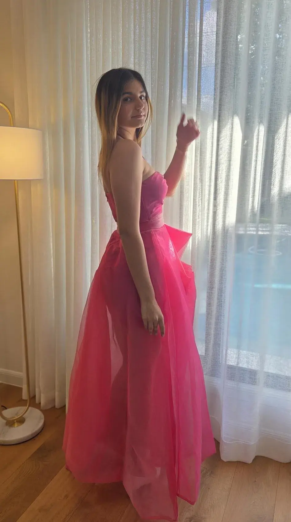 Elle Zietoune Laylani Maxi Dress Pink Size 8 - Image 3