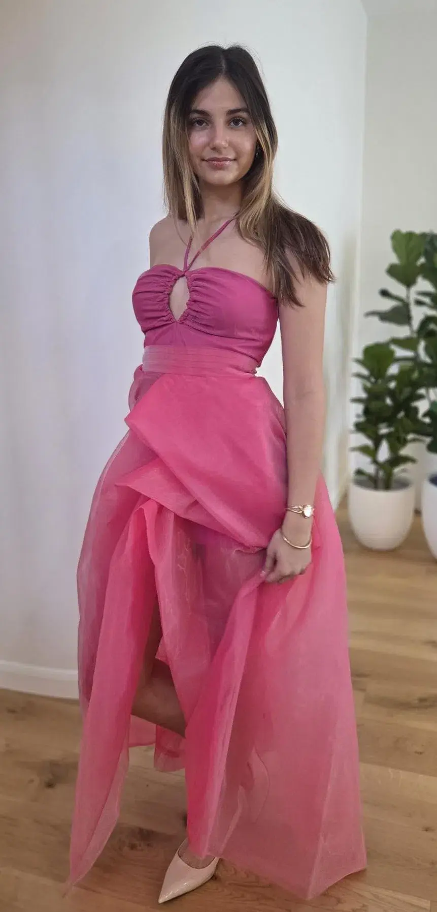 Elle Zietoune Laylani Maxi Dress Pink Size 8 - Image 5