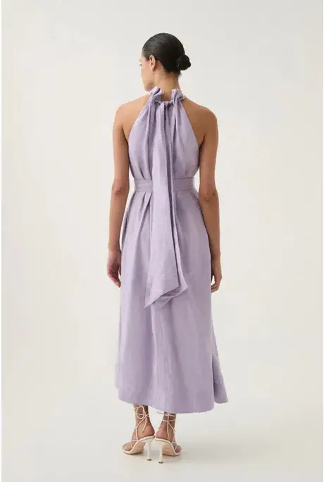 Aje Mariel Trapeze Midi Dress Lilac Size 10 - Image 2