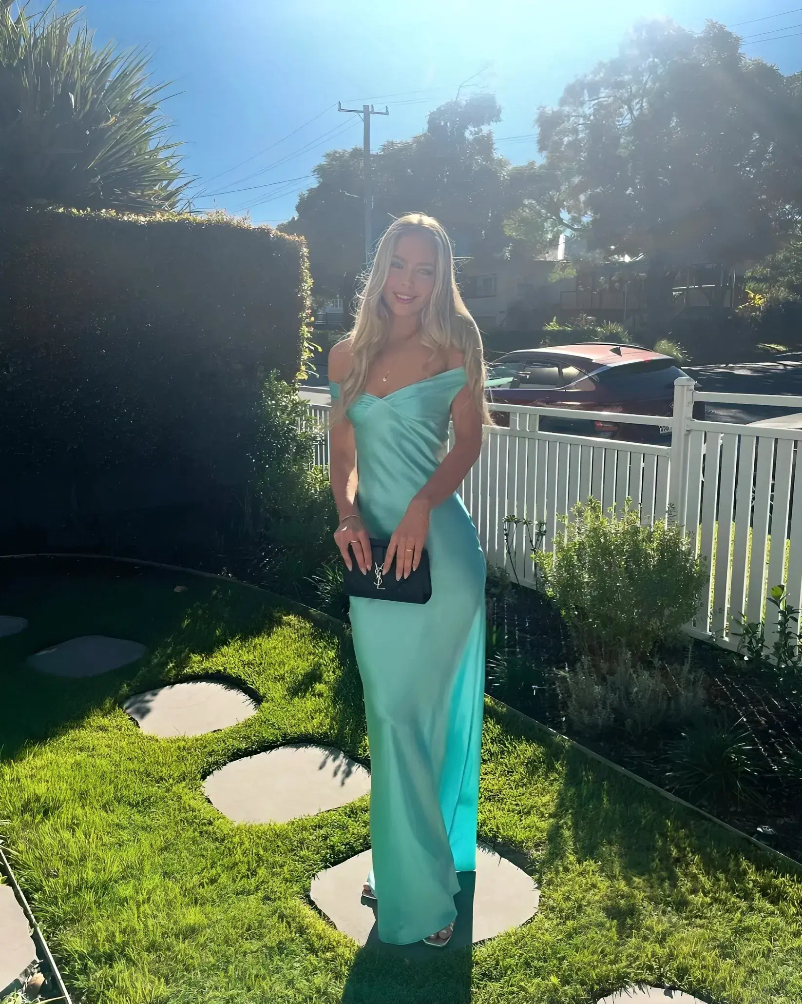 Natalie Rolt Bridget Maxi Gown in Turquoise Size 8 - Image 1