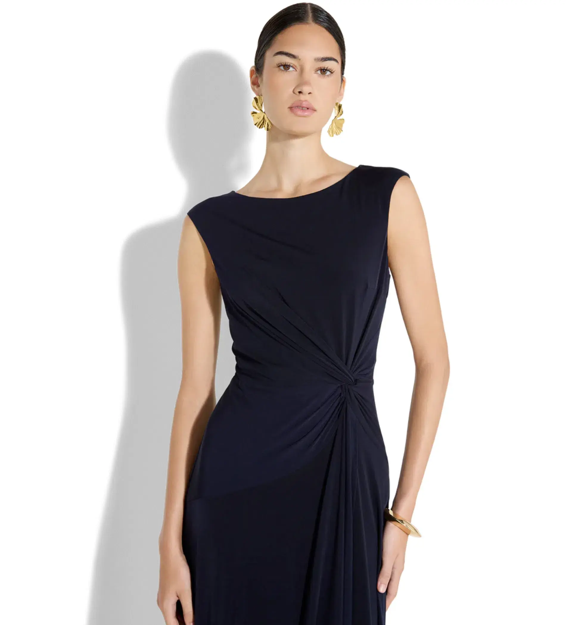 Montique Mia Jersey Midi Dress Navy Size 12 - Image 2