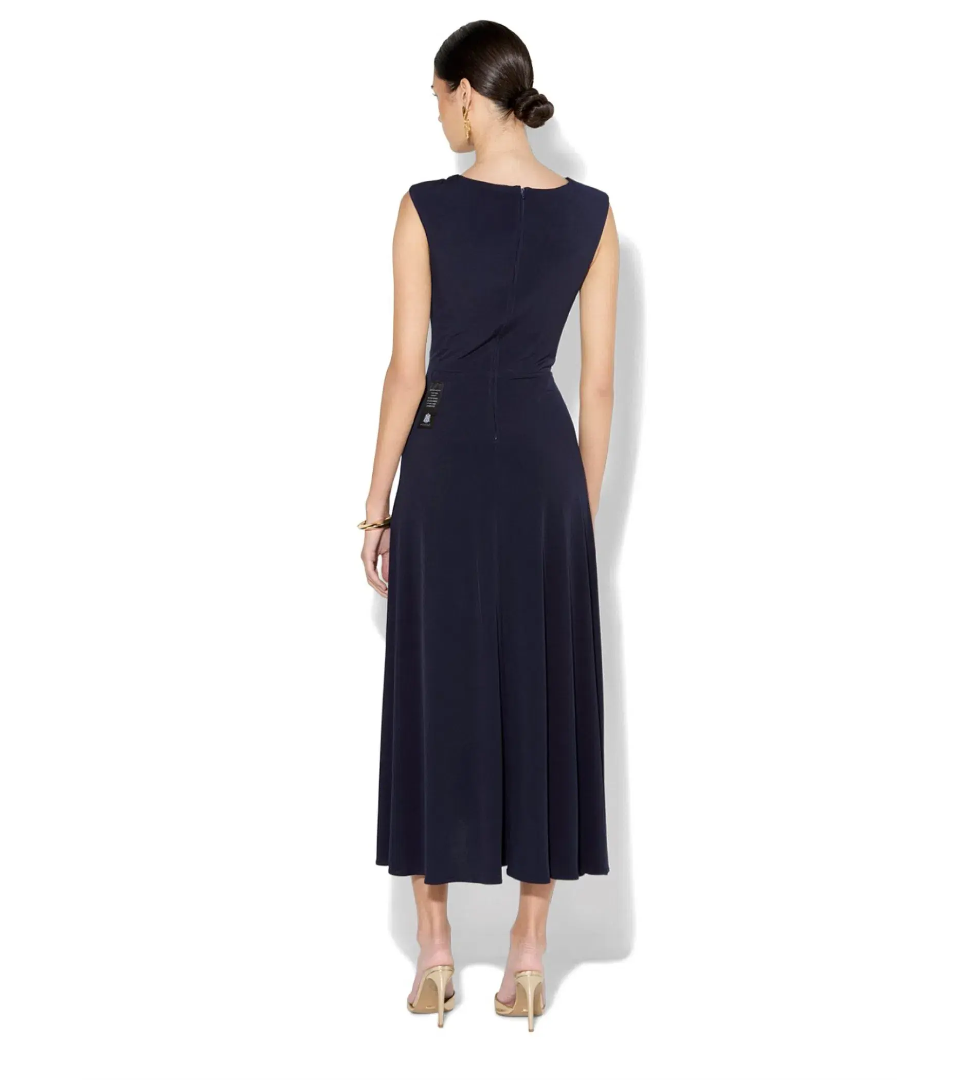 Montique Mia Jersey Midi Dress Navy Size 12 - Image 4