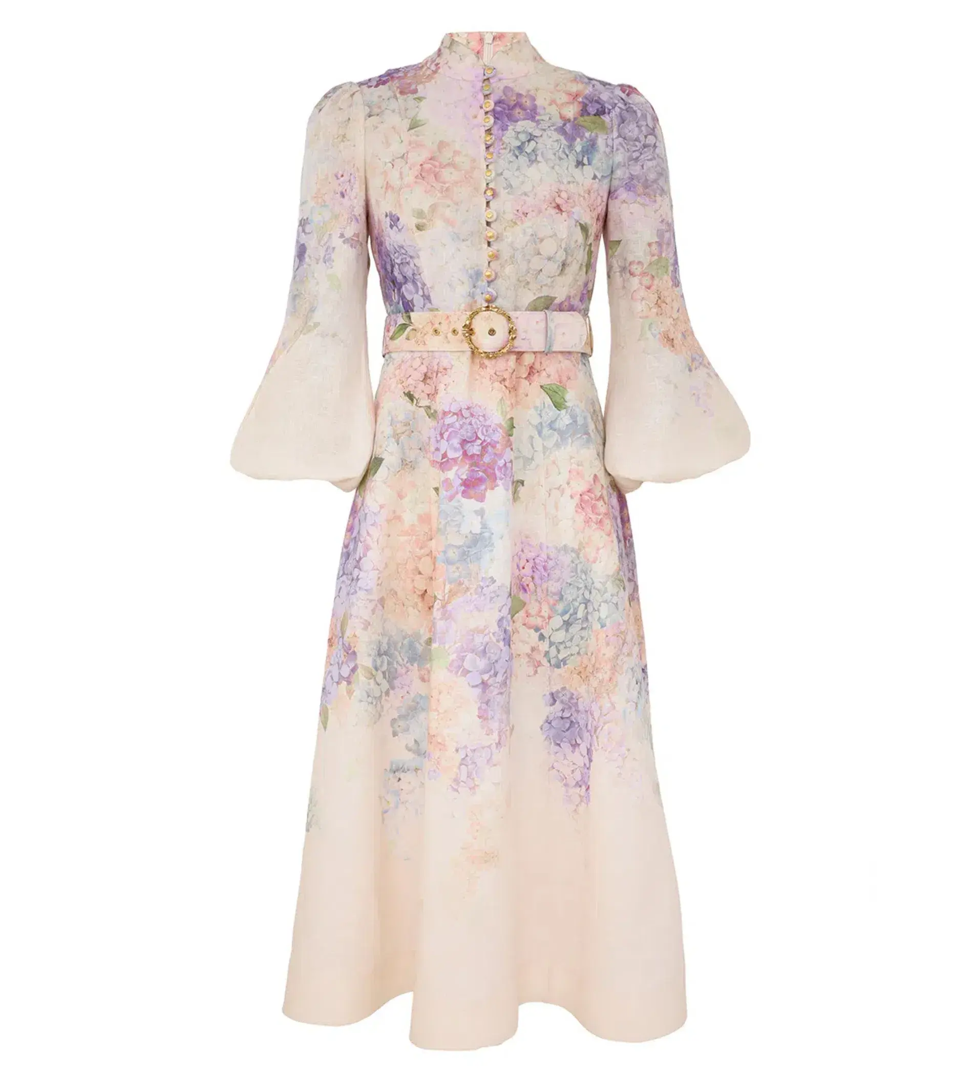 Zimmermann Dawning Buttoned Midi Dress in Print Size 1 / AU 10 - Image 1