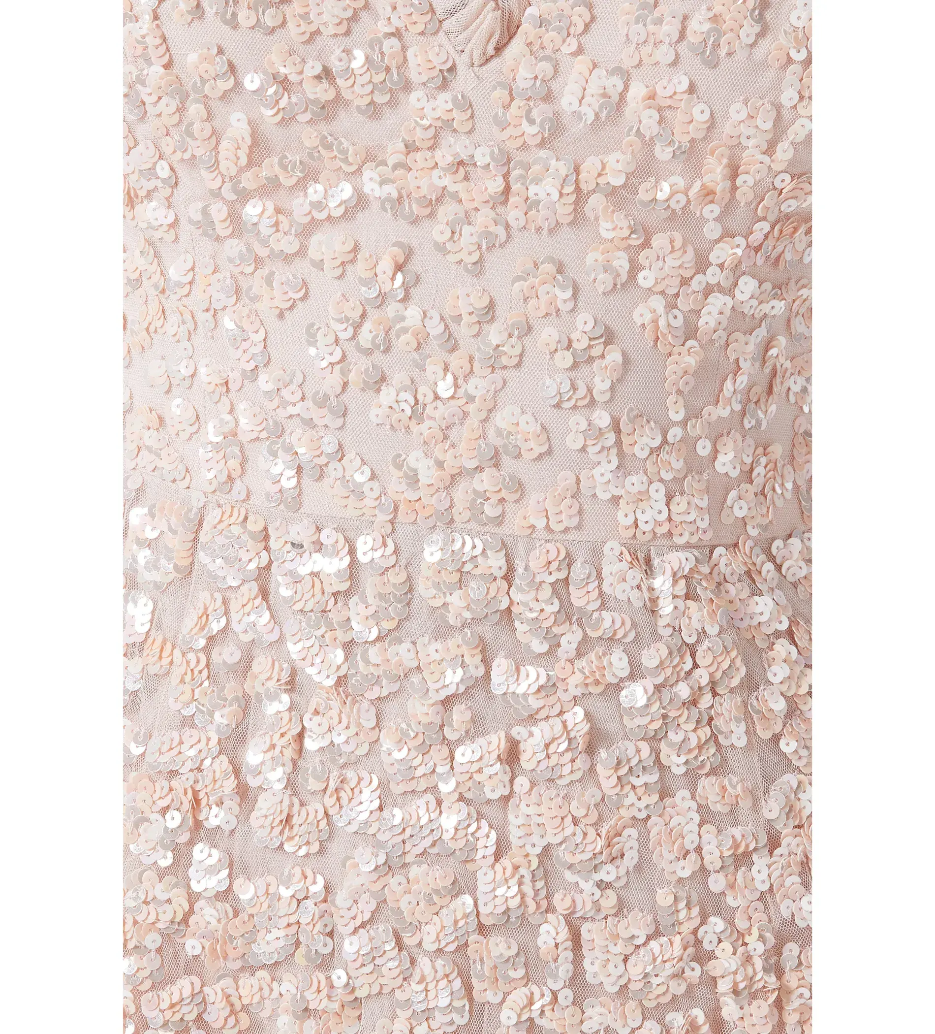 Needle and Thread Amalie Sequin V-Neck Gown Pale Pink in Size 8 - Image 4