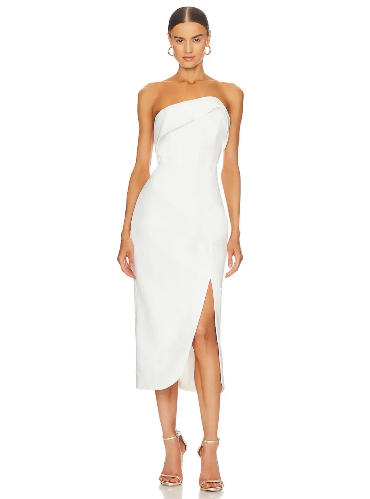 Elliatt Agatha Midi Dress in Ivory White Size 12 - Image 1