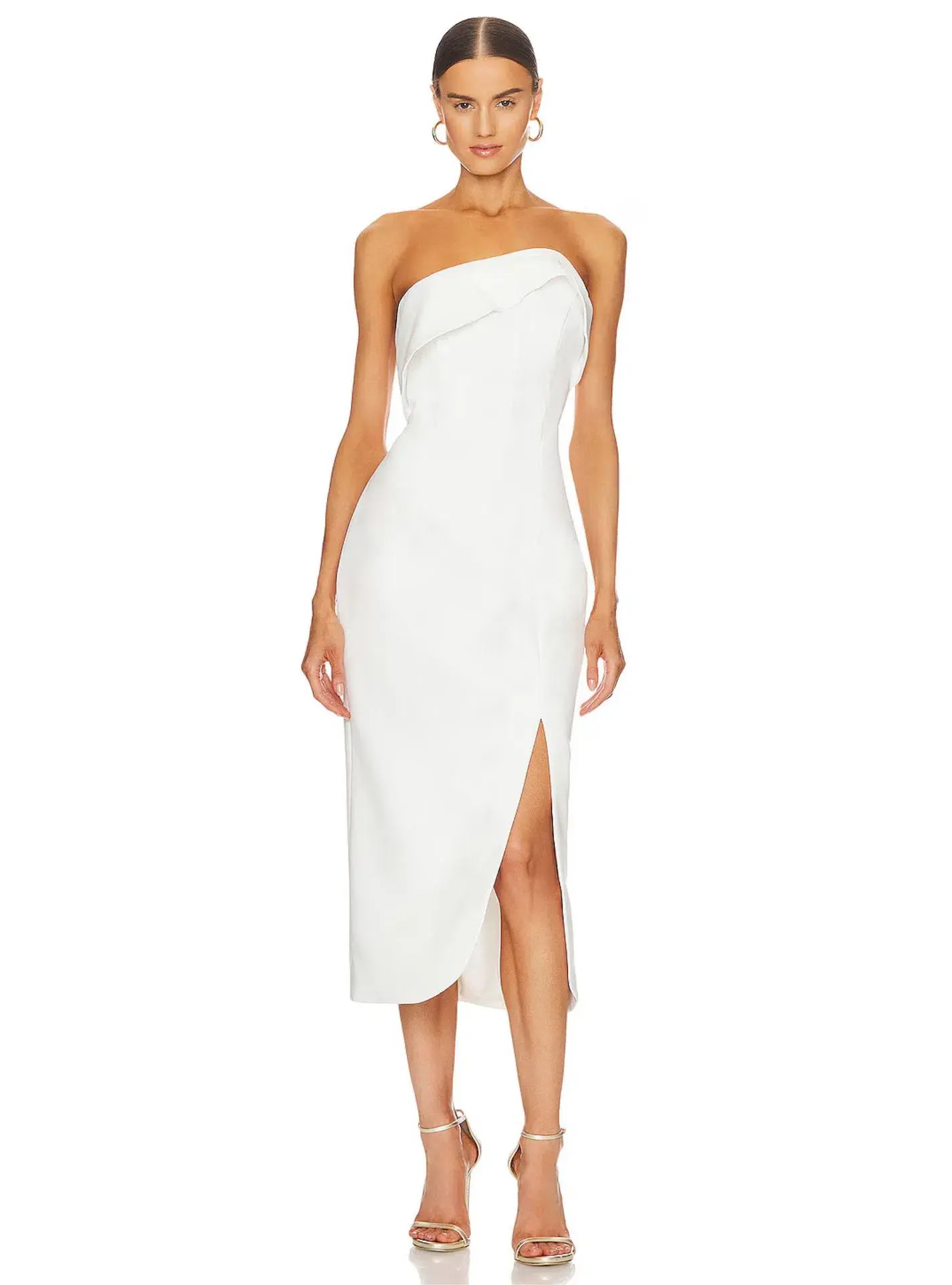 Elliatt Agatha Midi Dress in Ivory White Size 12 - Image 1