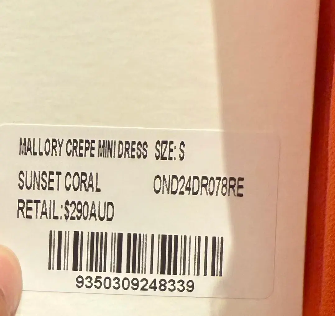 MISHA Mallory Crepe Mini Dress in Coral Size 8/S - Image 4