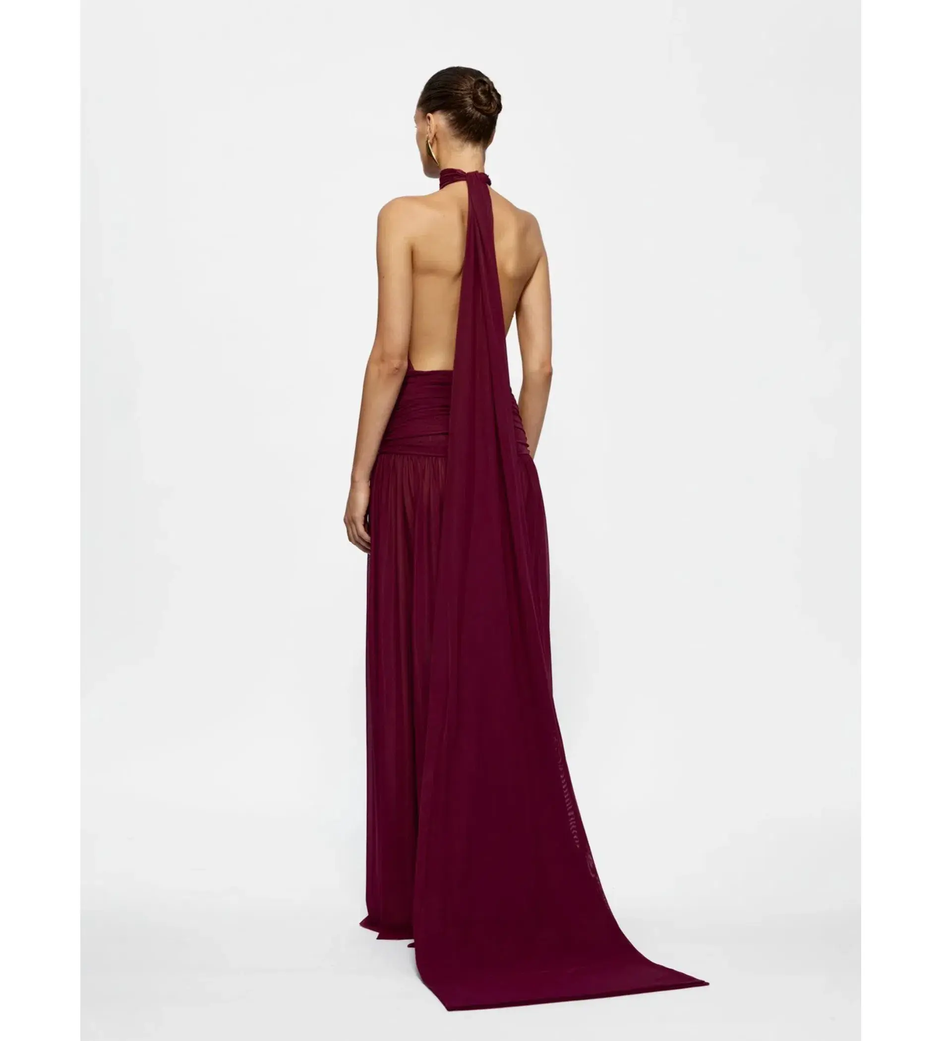 Effie Kats Verity Gown Burgundy Size S AU 8 - Image 4