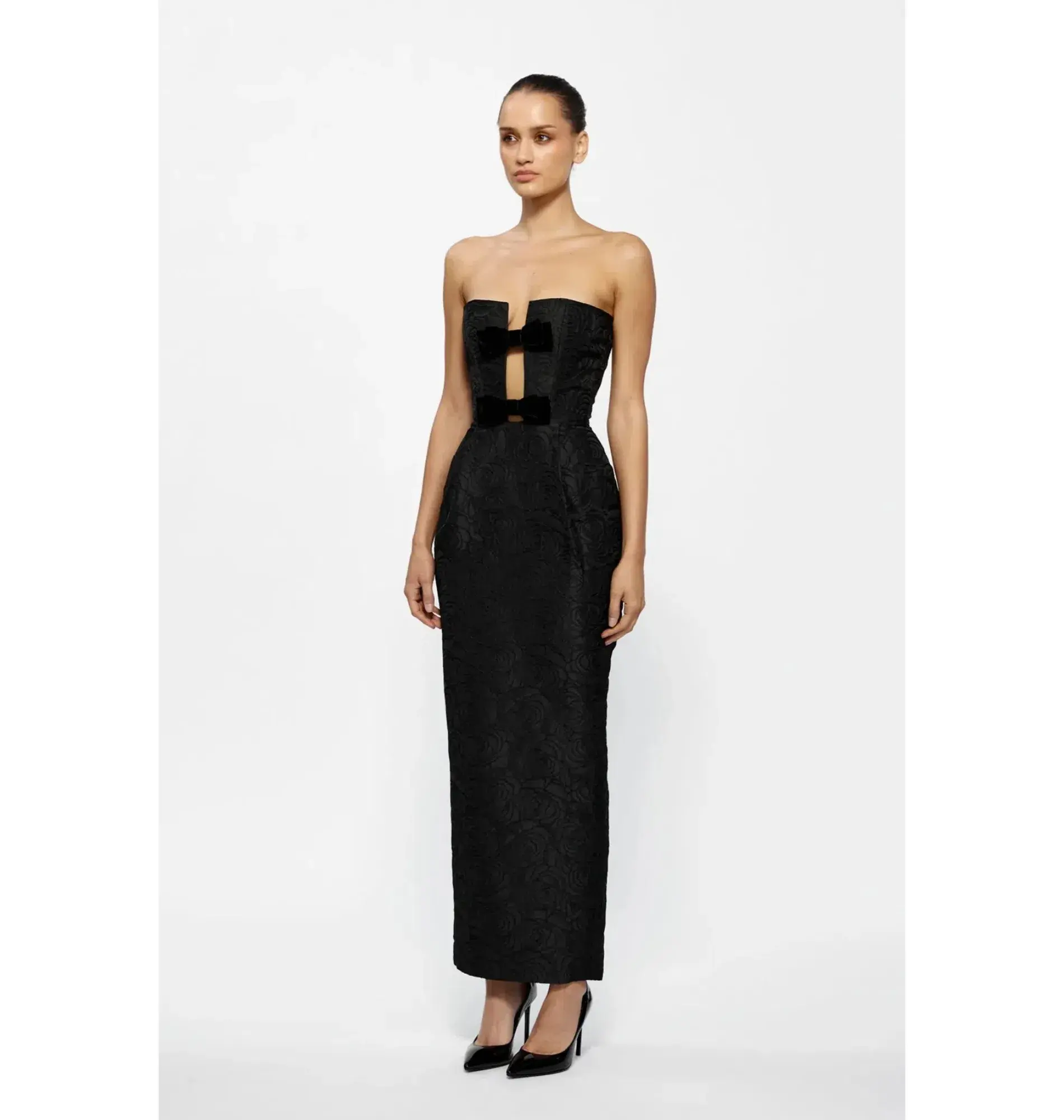 Effie Kats Kiera Midi Dress Black Size 10 - Image 2
