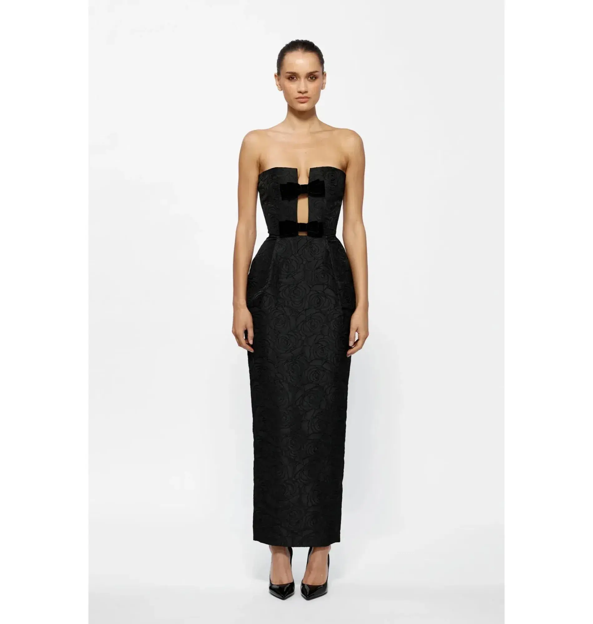 Effie Kats Kiera Midi Dress Black Size 10 - Image 1