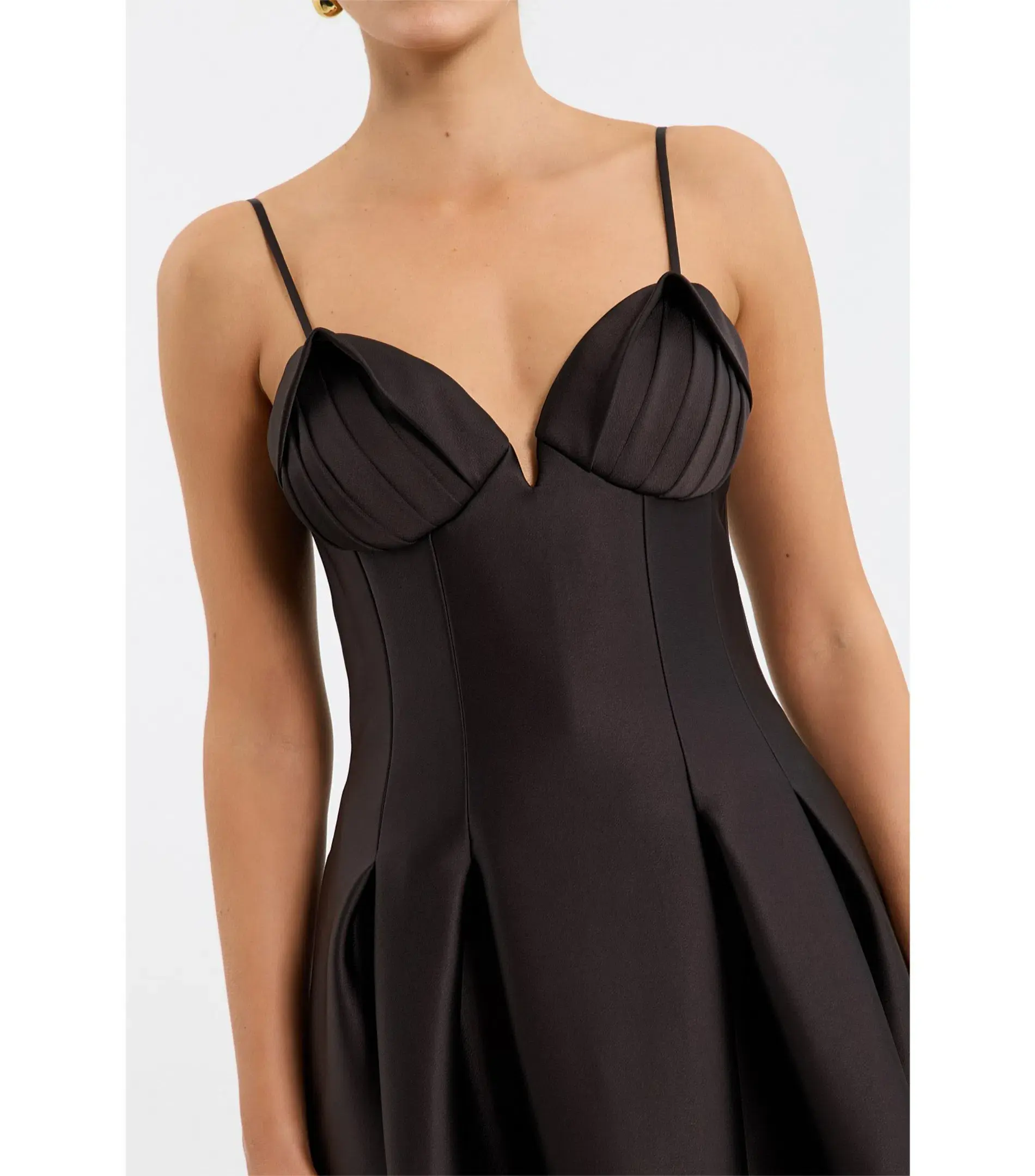 Rebecca Vallance Saskia Midi Dress Chocolate Size AU 8 - Image 4