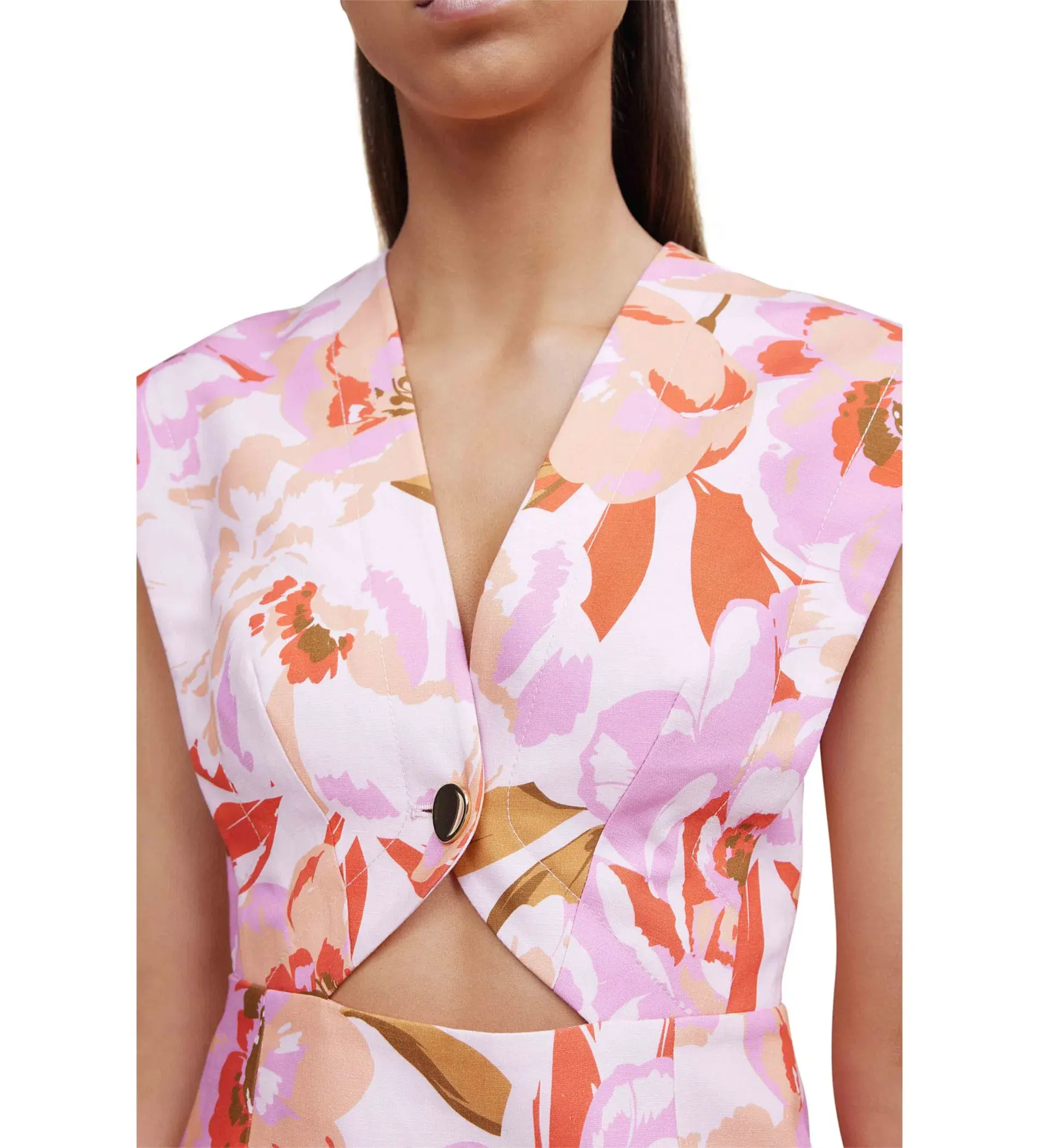 Acler Quincy Mini Dress in Peony Harvest Size AU 10 - Image 5