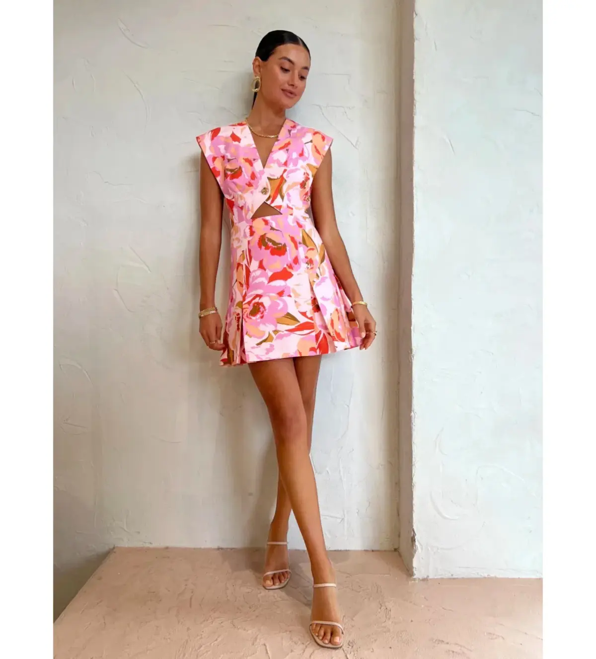 Acler Quincy Mini Dress in Peony Harvest Size AU 10 - Image 1