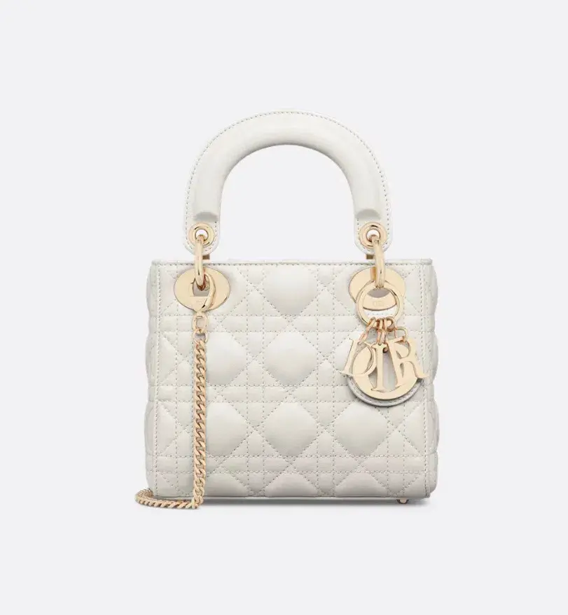 Dior Mini Lady Bag White for rent on The Volte - main image