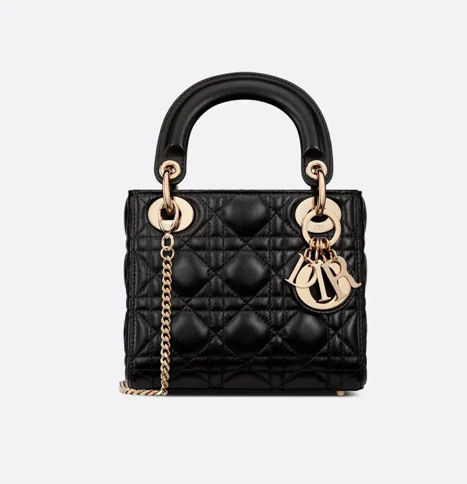Mini Lady Dior Bag Black Cannage Lambskin - Image 2