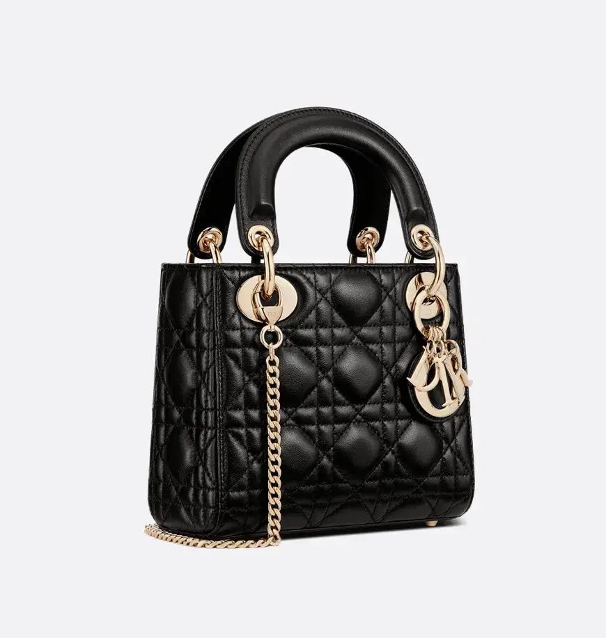 Mini Lady Dior Bag Black Cannage Lambskin - Image 3