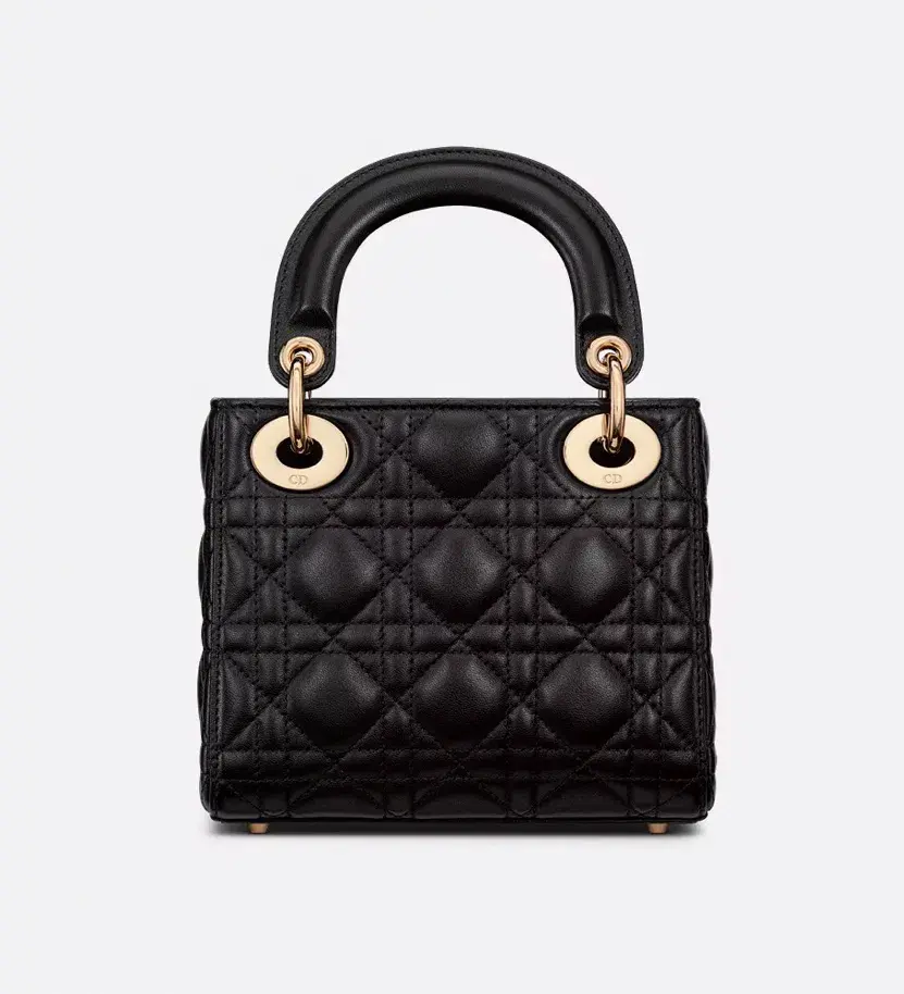 Mini Lady Dior Bag Black Cannage Lambskin - Image 4