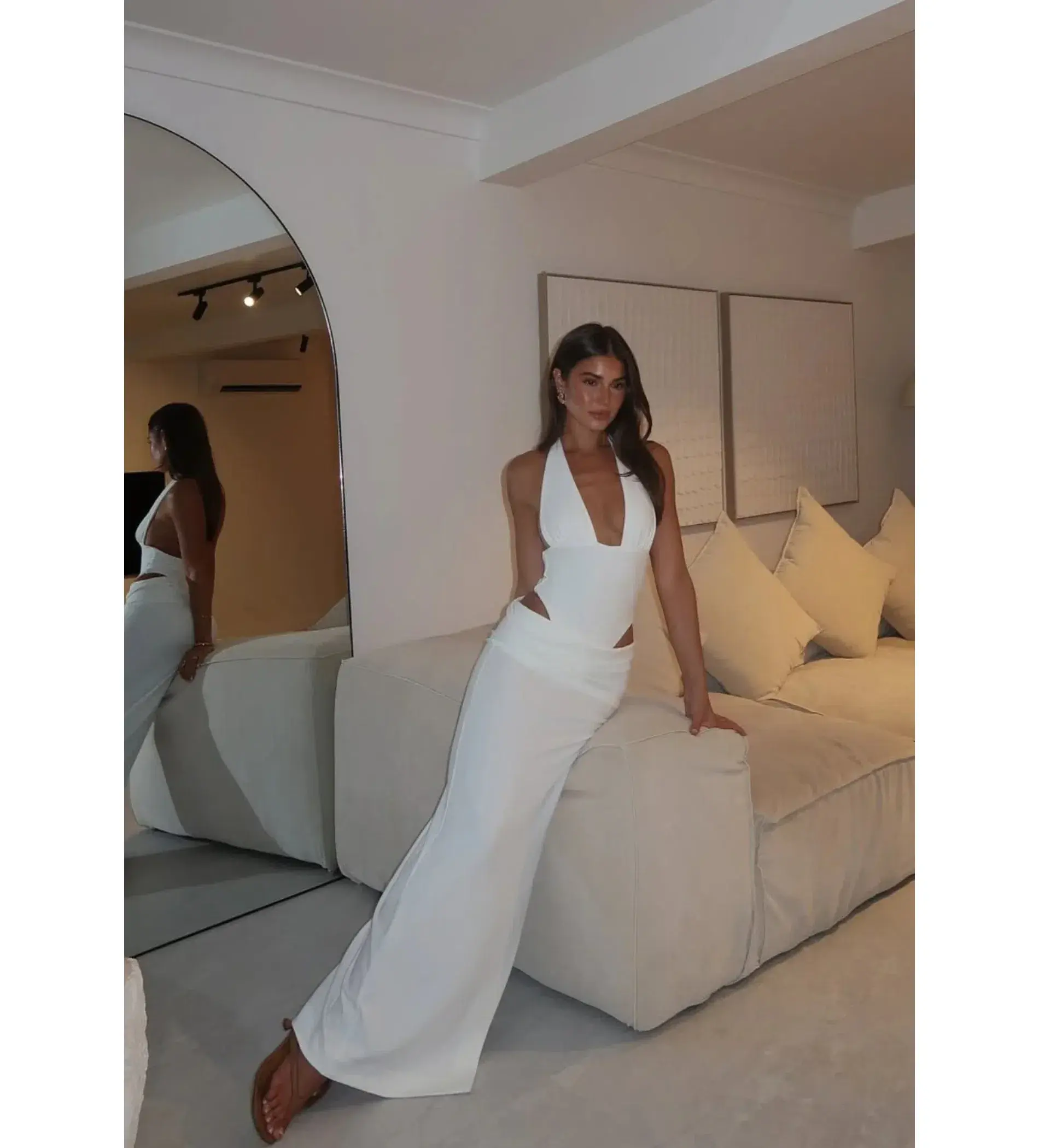 Natalie Rolt Becca Bodysuit White Size 0 AU 6 - Image 3