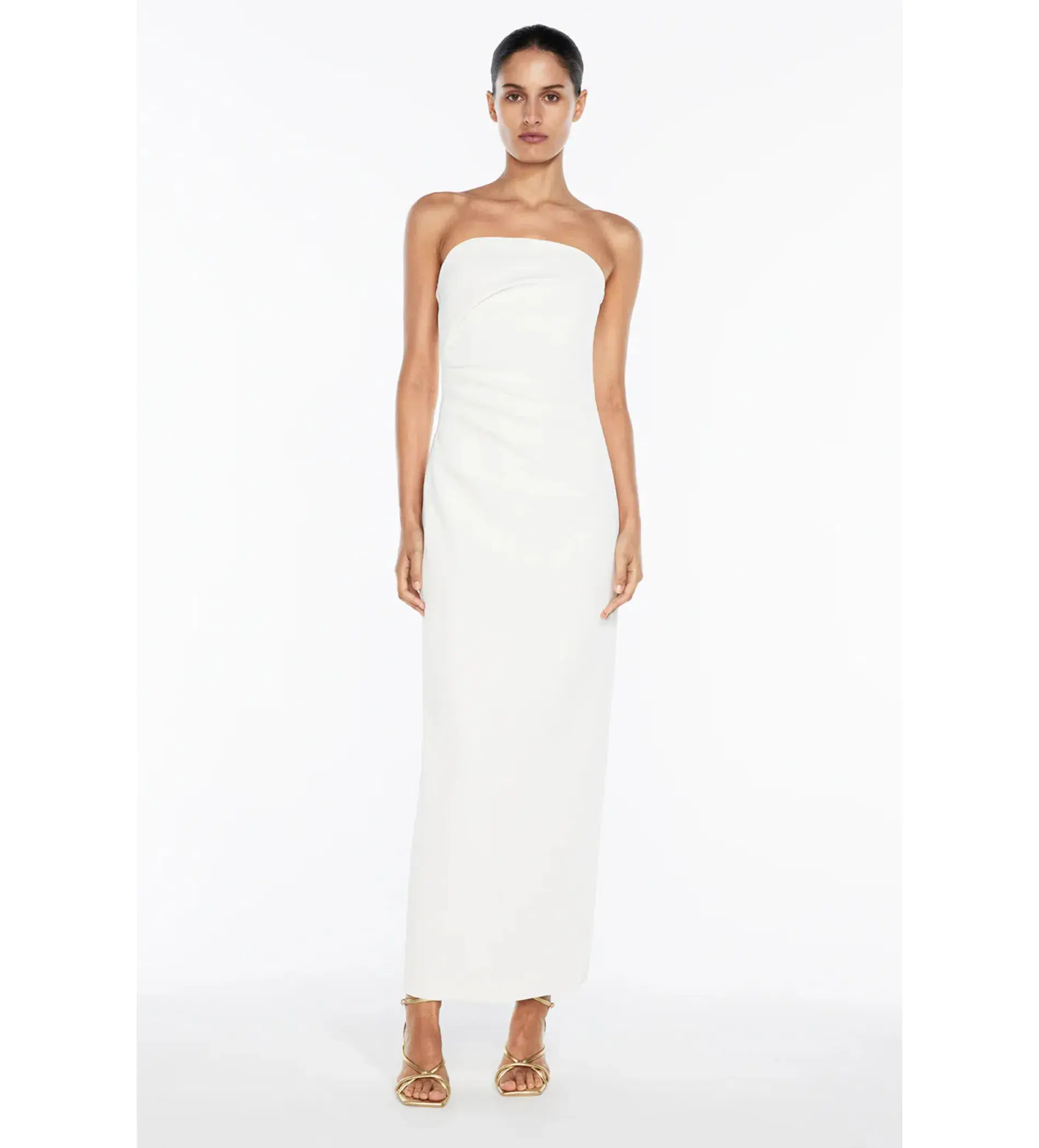 Manning Cartell Fast Forward Strapless Midi Dress in White Size 10 - Image 1