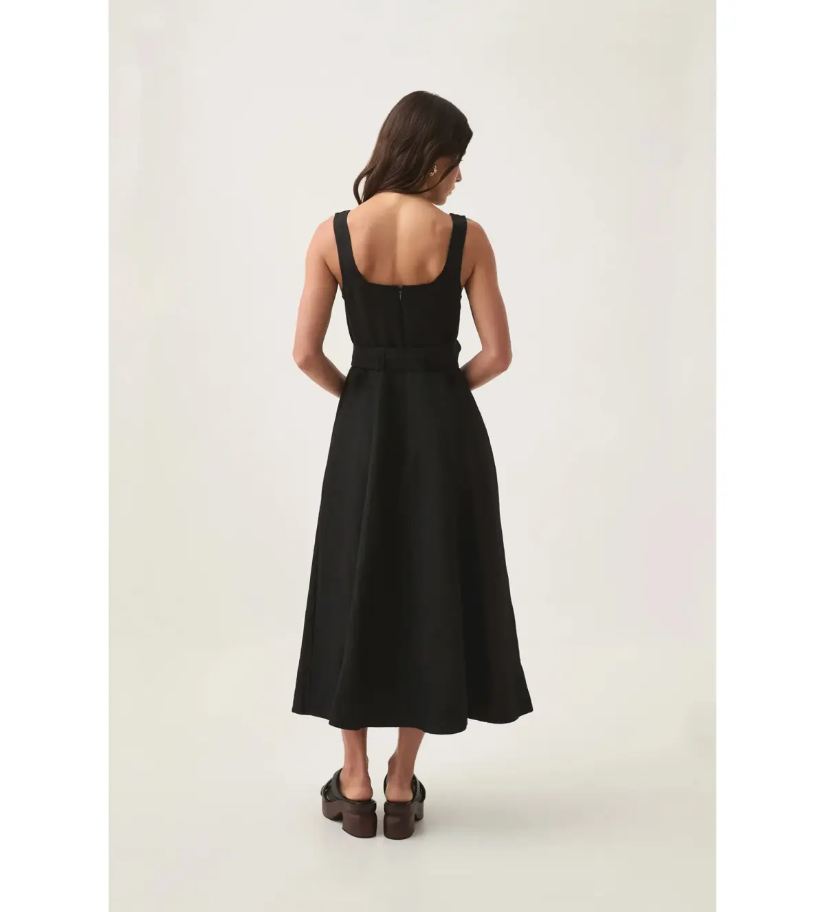 Aje Clay Belted Midi Dress in Black Size AU 8  - Image 3