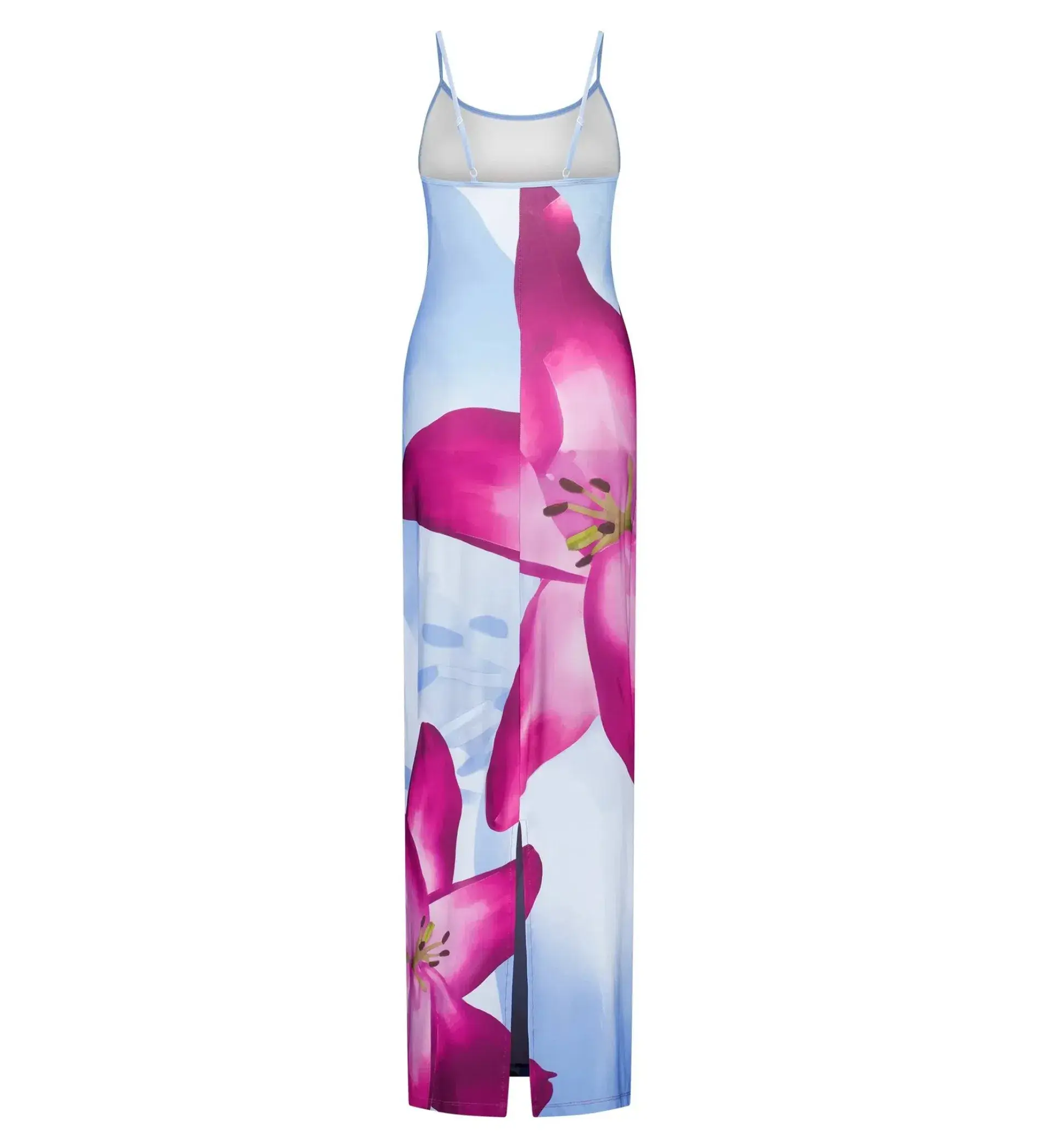With Harper Lu Slip Maxi Dress Sky Lily Floral Size L AU 12 - Image 8