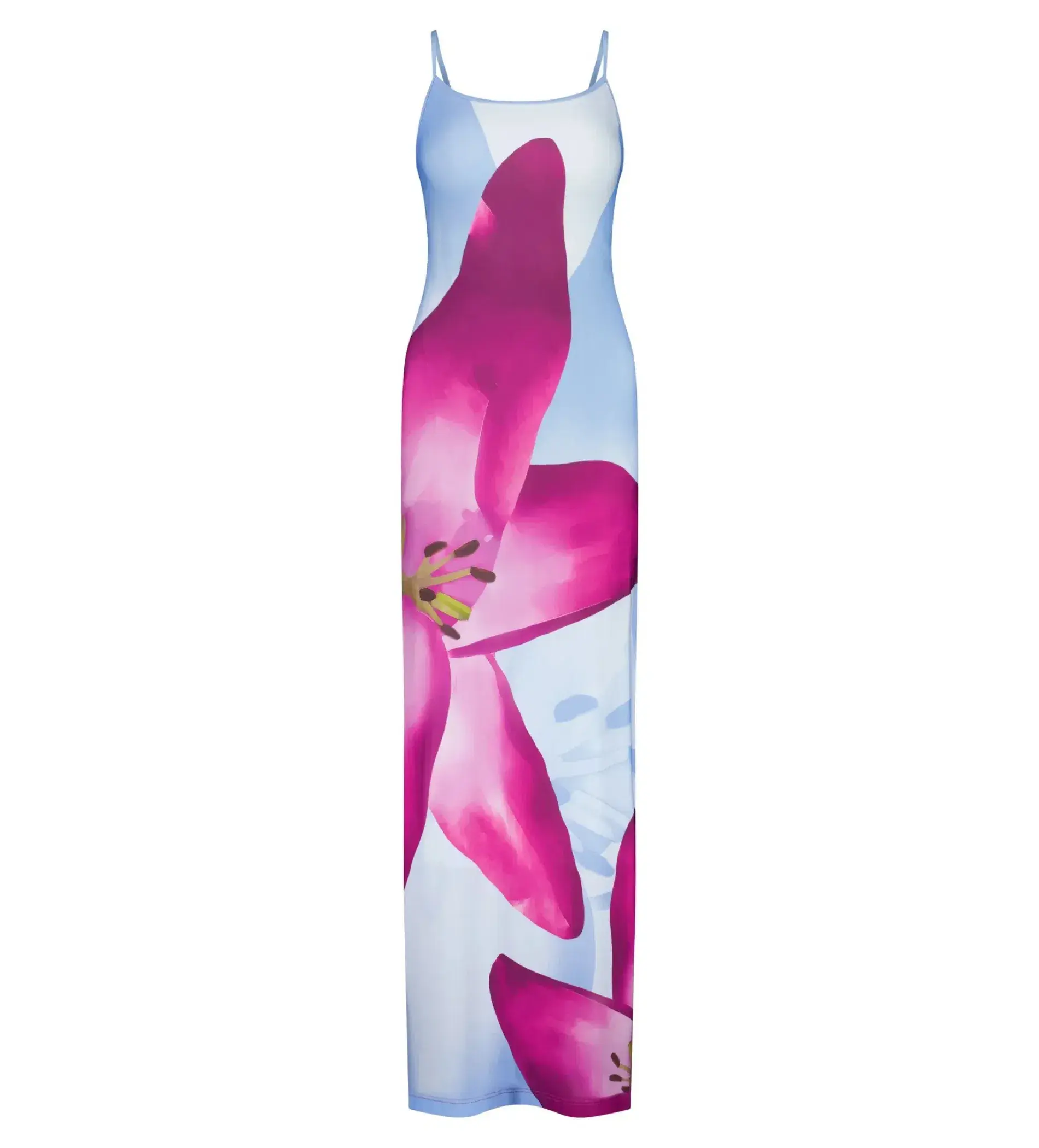 With Harper Lu Slip Maxi Dress Sky Lily Floral Size L AU 12 - Image 7