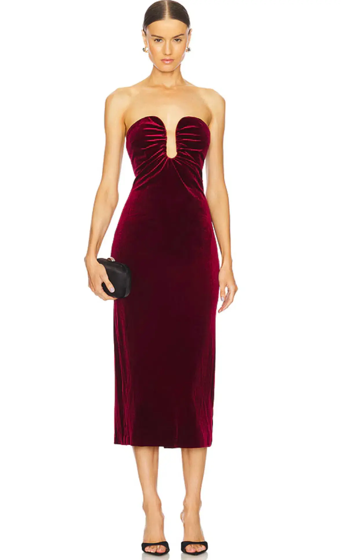 ASTR the Label Arista Midi Dress Wine Size 6/XS - Image 1