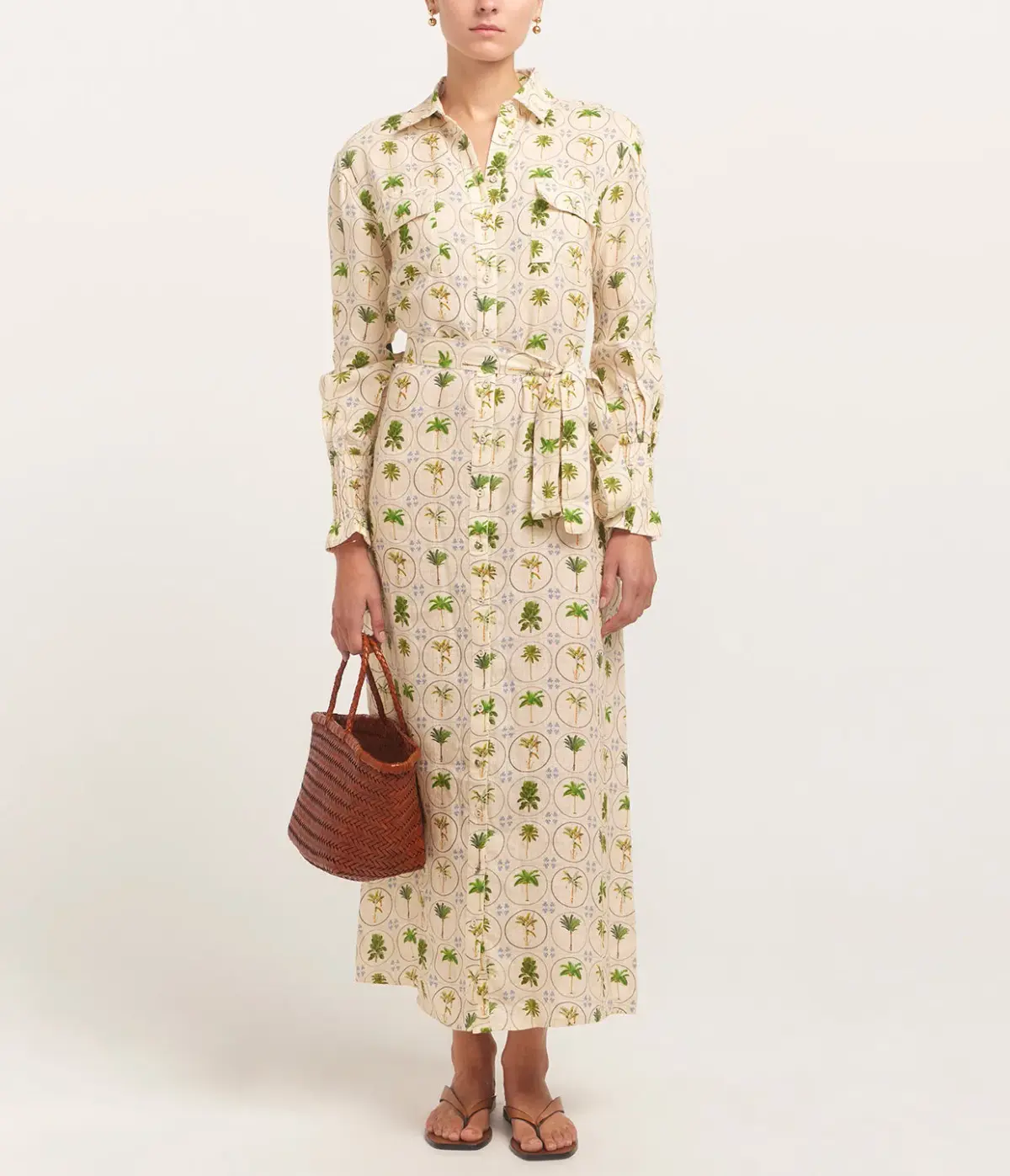 Palm Noosa Marigold Dress Tropical Palm Size 10 - Image 1