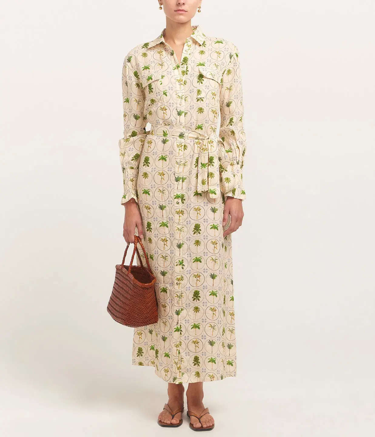 Palm Noosa Marigold Dress Tropical Palm Size 10 - Image 1