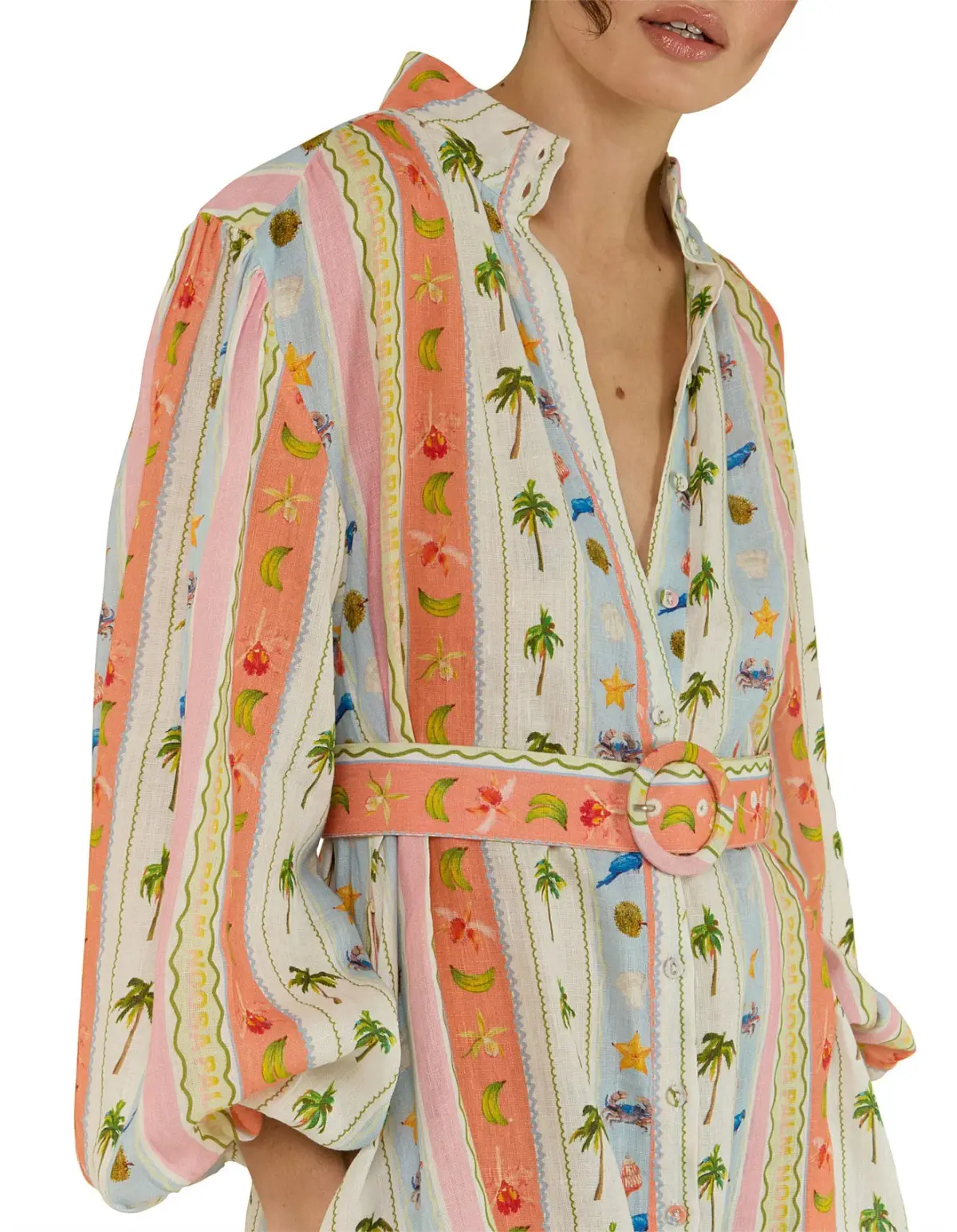 Palm Noosa Noddy Maxi Dress in Tropical Stripe Size 10 - Image 4