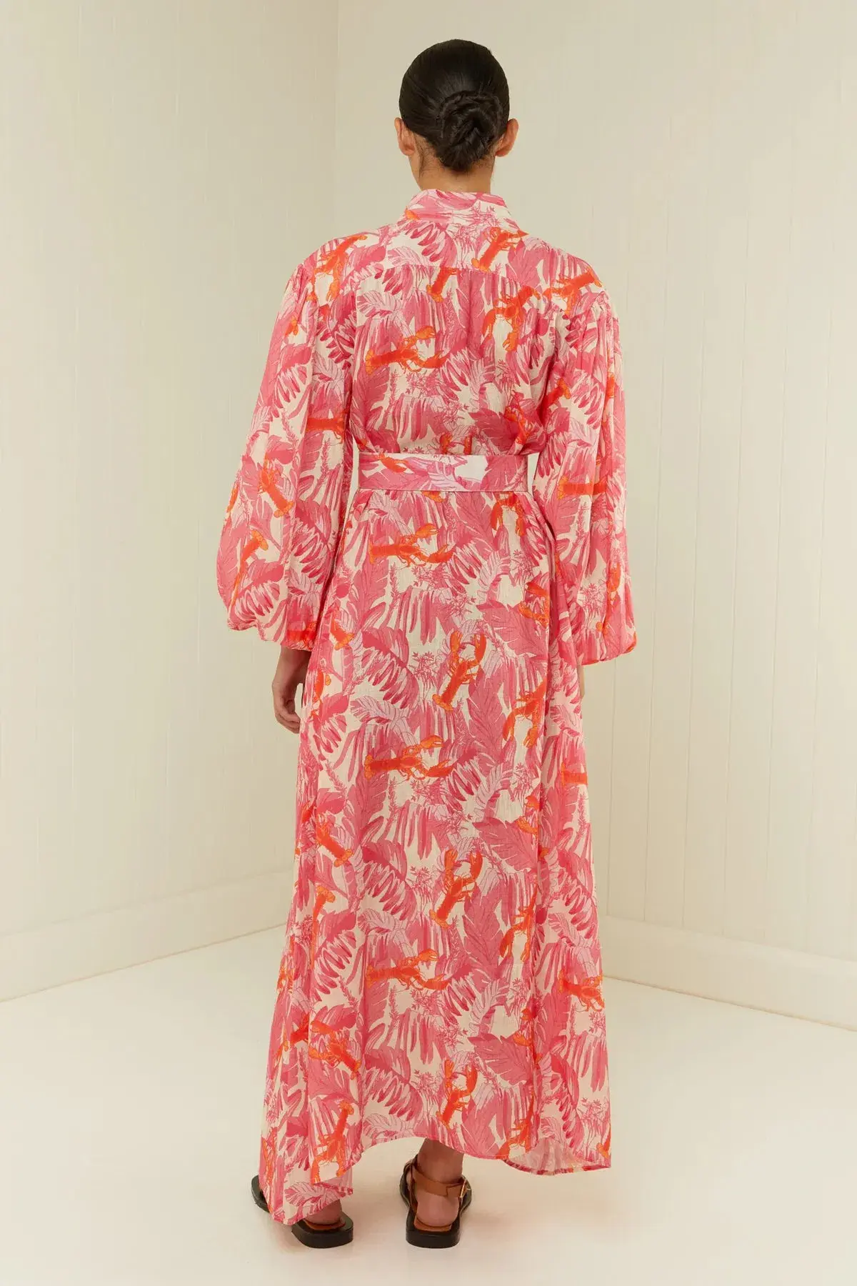 Palm Noosa Noddy Dress Pink Lobster Maxi Size AU 10 - Image 2