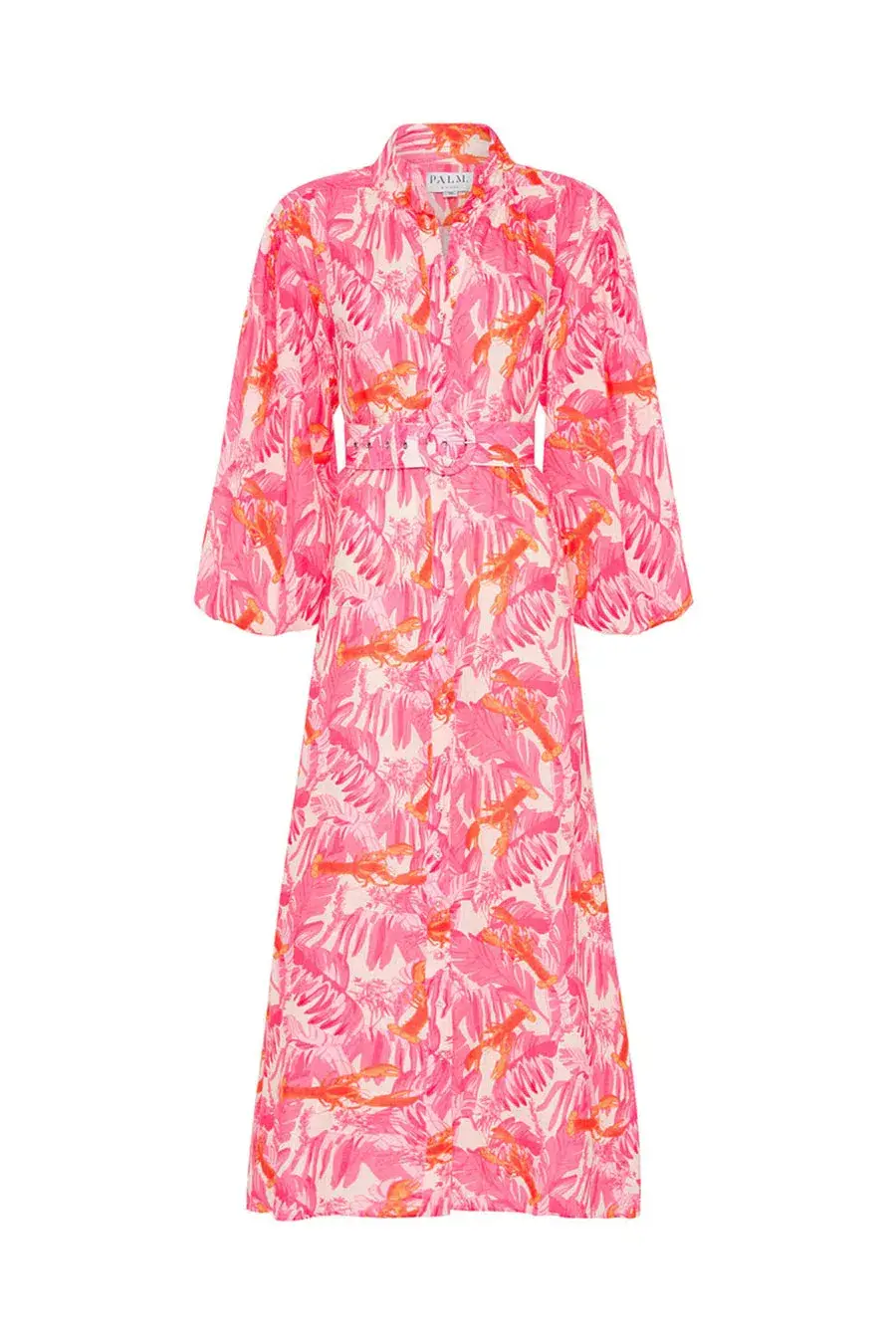 Palm Noosa Noddy Dress Pink Lobster Maxi Size AU 10 - Image 3
