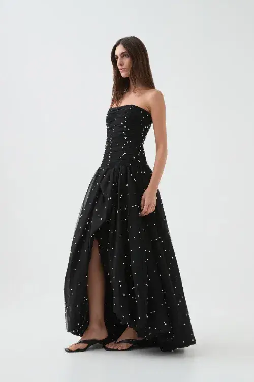 Aje Juniper Gown in Black Beaded Size 14/XL - Image 2