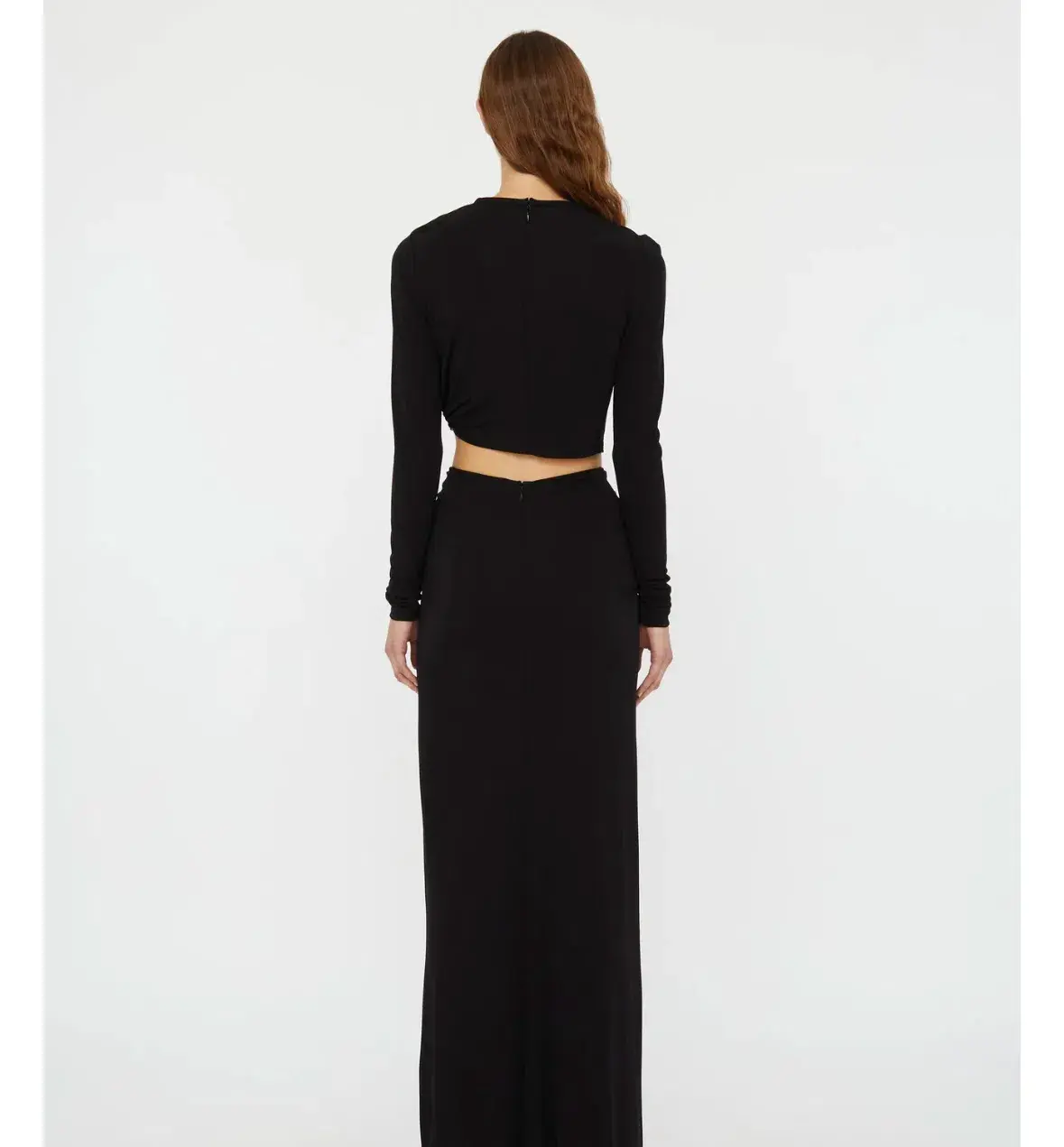 Christopher Esber Bezel Quartz Ruched Long Sleeve Top Black Size 12 - Image 4