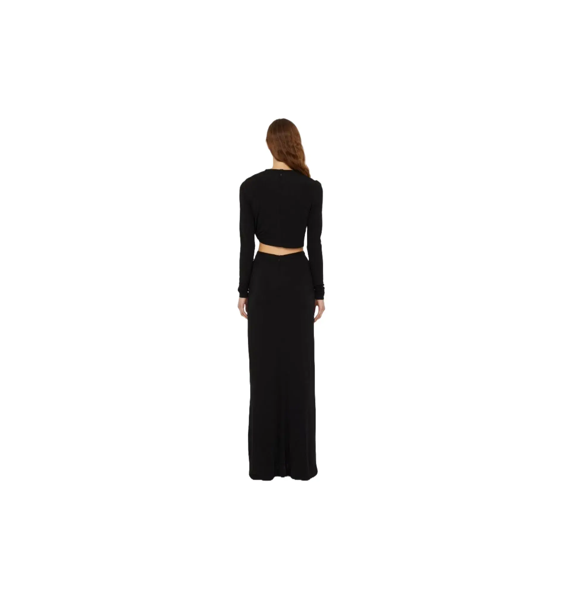 Christopher Esber Bezel Quartz Ruched Skirt Black Size 8 - Image 3