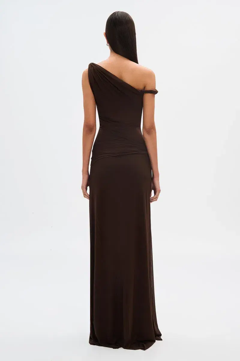 Misha Sisal Maxi Dress Espresso Size 10 - Image 2
