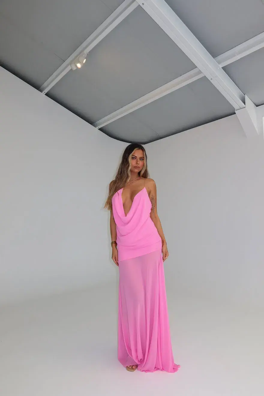 Natalie Rolt Dimity Maxi Gown Candy Pink Size 0 / Size Au 6 - Image 1