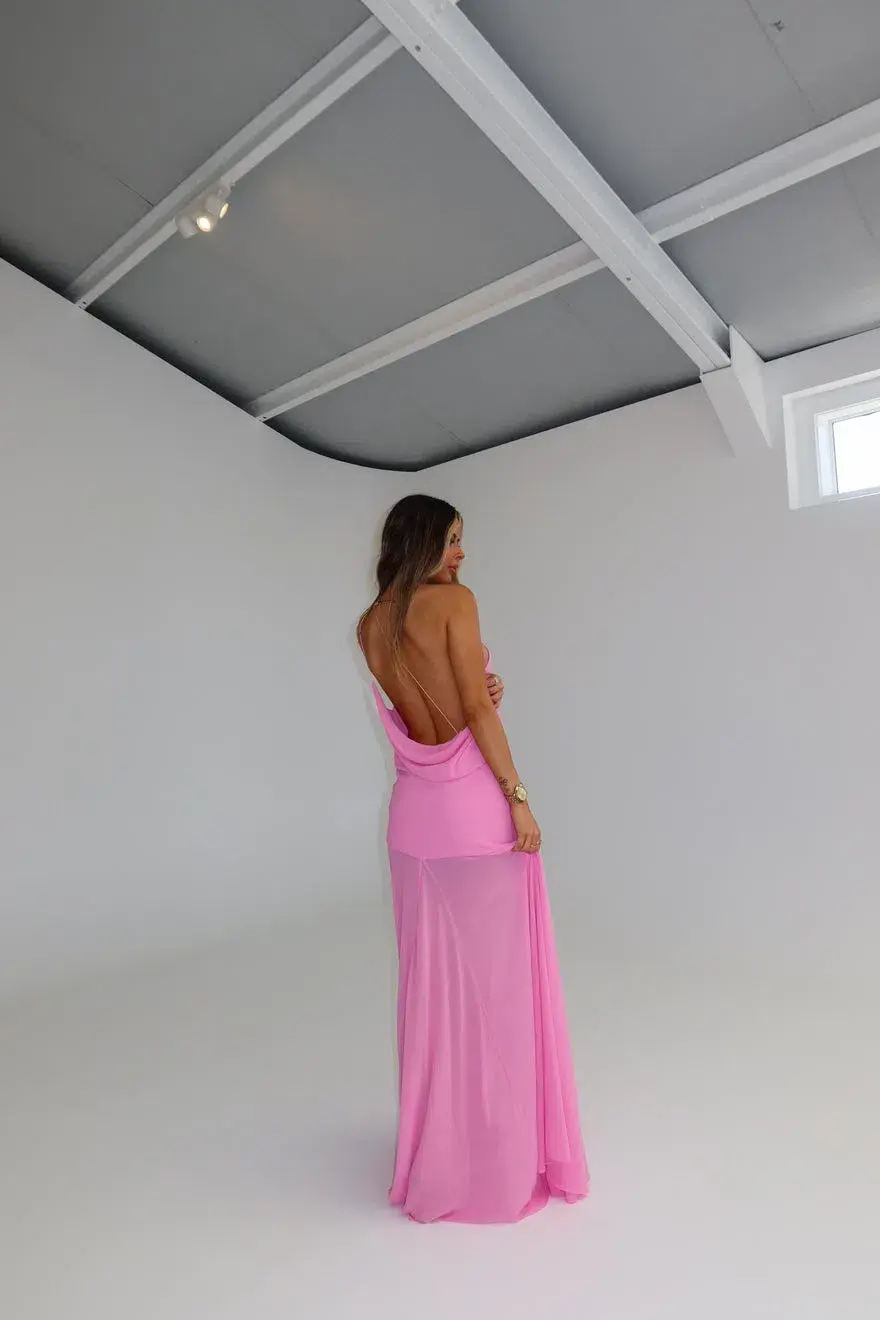 Natalie Rolt Dimity Maxi Gown Candy Pink Size 0 / Size Au 6 for rent on The Volte - main image