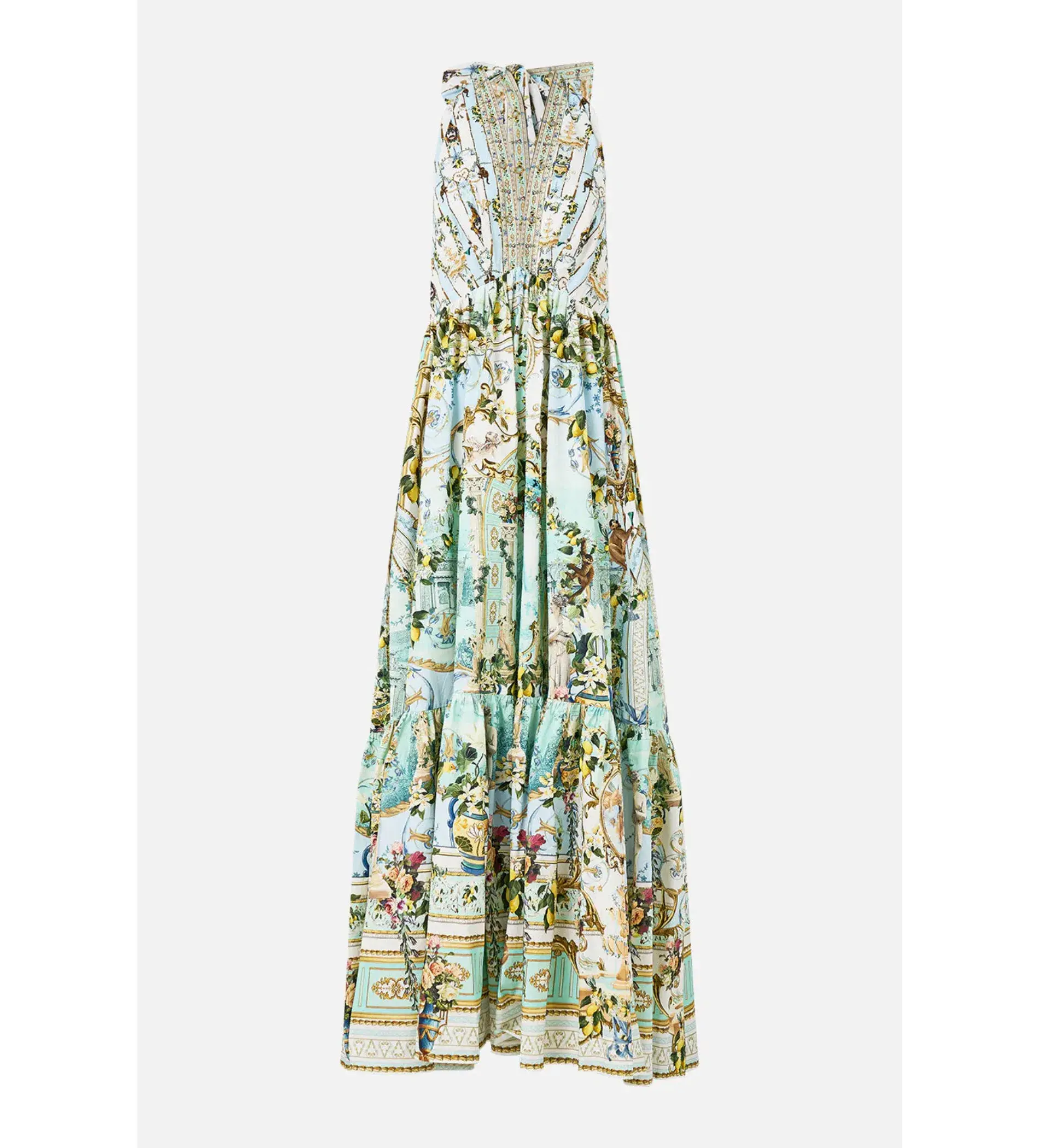 Camilla Ruffle Hem Halter Maxi Dress Venus on a Vespa Size 10 - Image 3