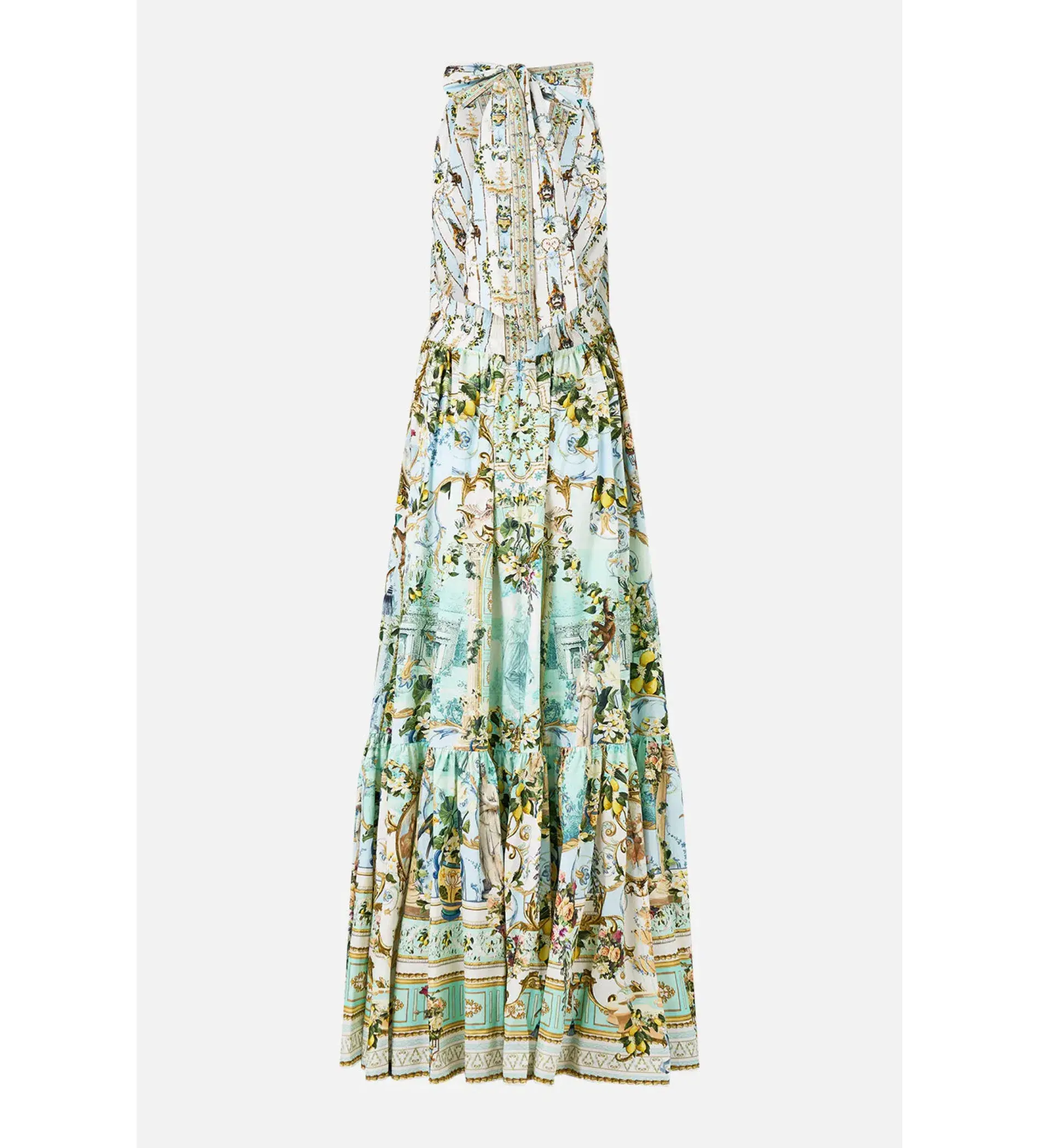 Camilla Ruffle Hem Halter Maxi Dress Venus on a Vespa Size 10 - Image 5