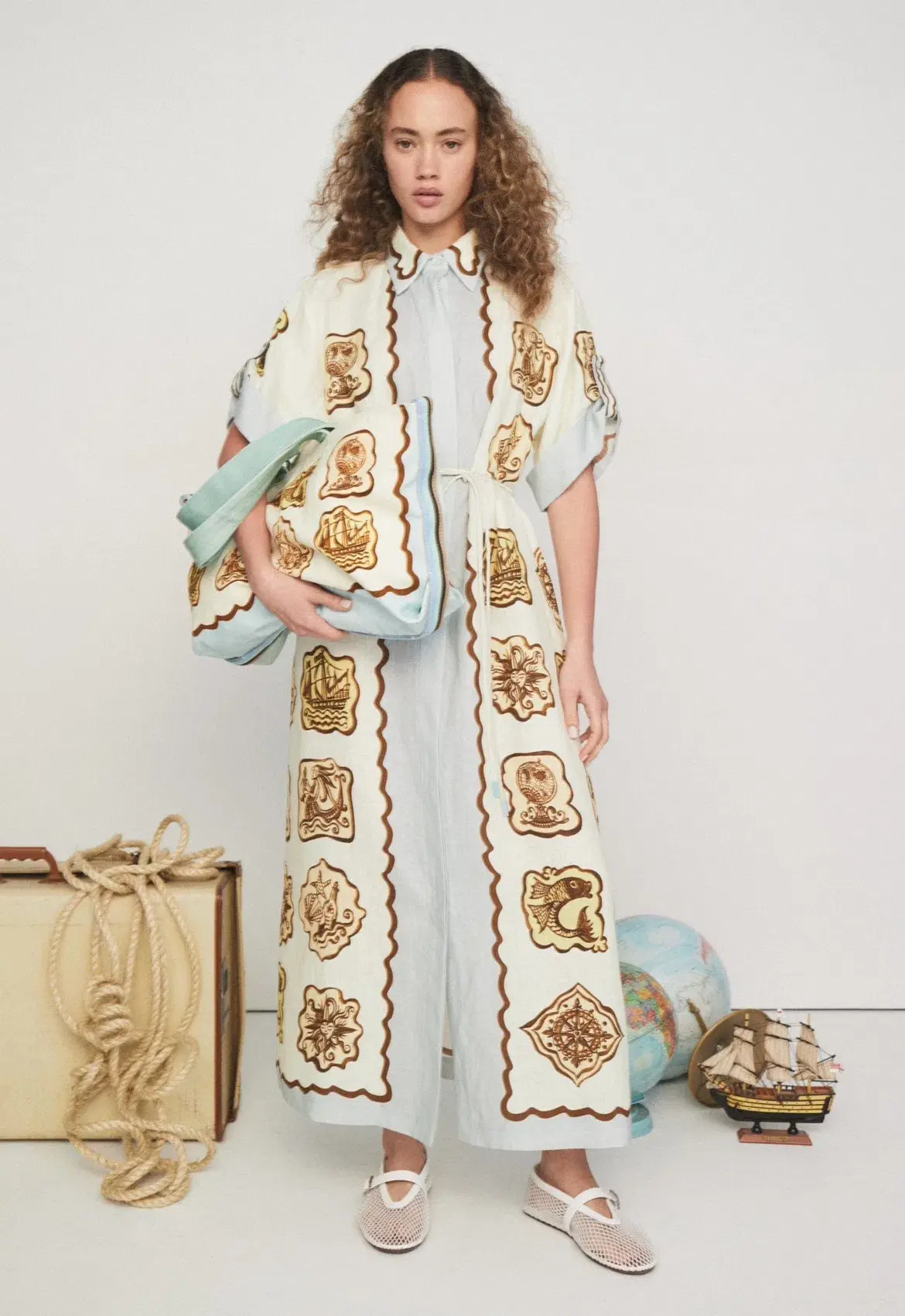 Alemais Relic Shirt Dress Multi Size 12 - Image 1