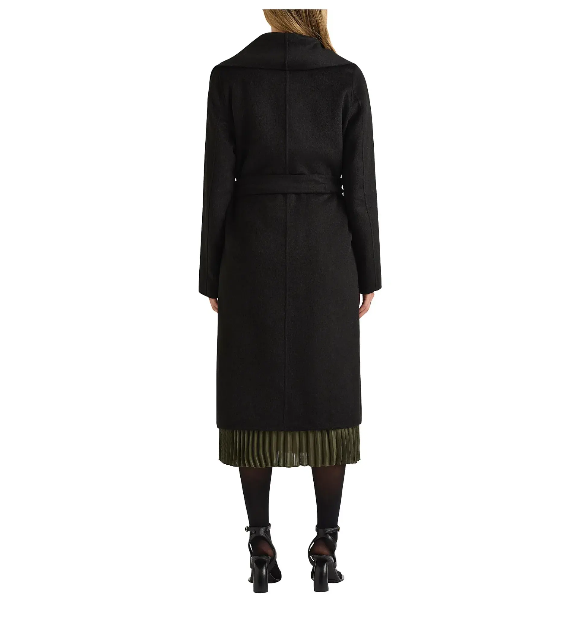 David Lawrence Domenic Double Faced Wool Coat Black Size 12 - Image 4