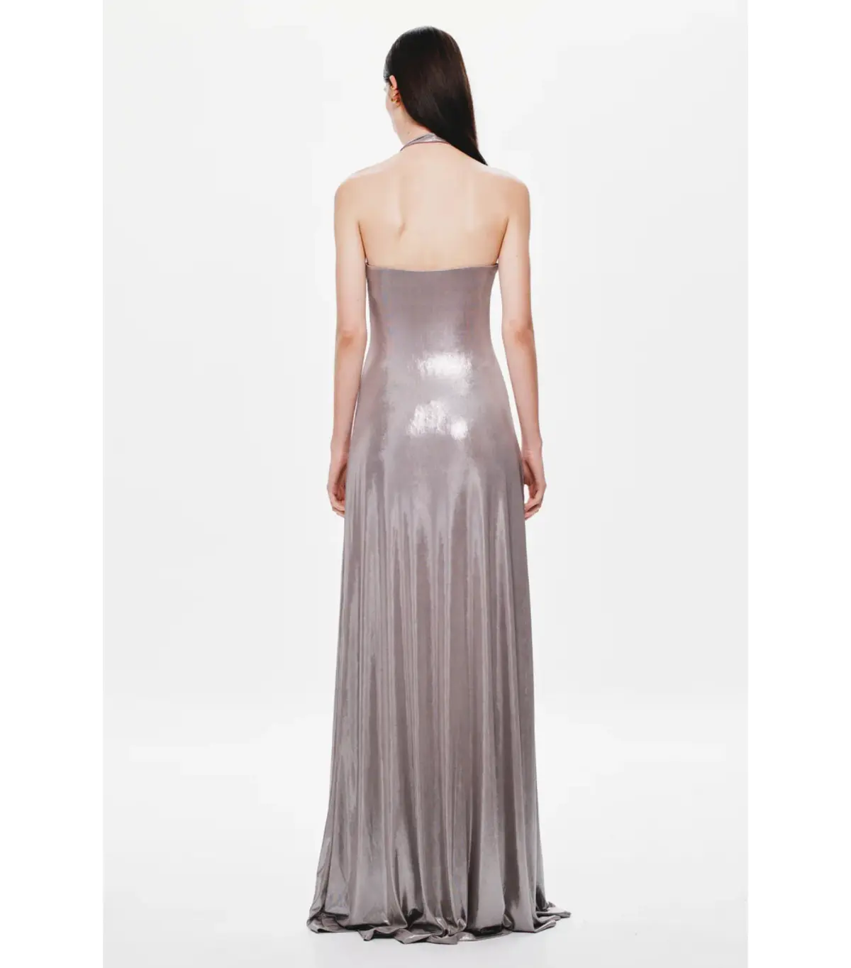 Misha The Jennifer Foil Jersey Maxi Dress in Cinder Size AU 8 - Image 2