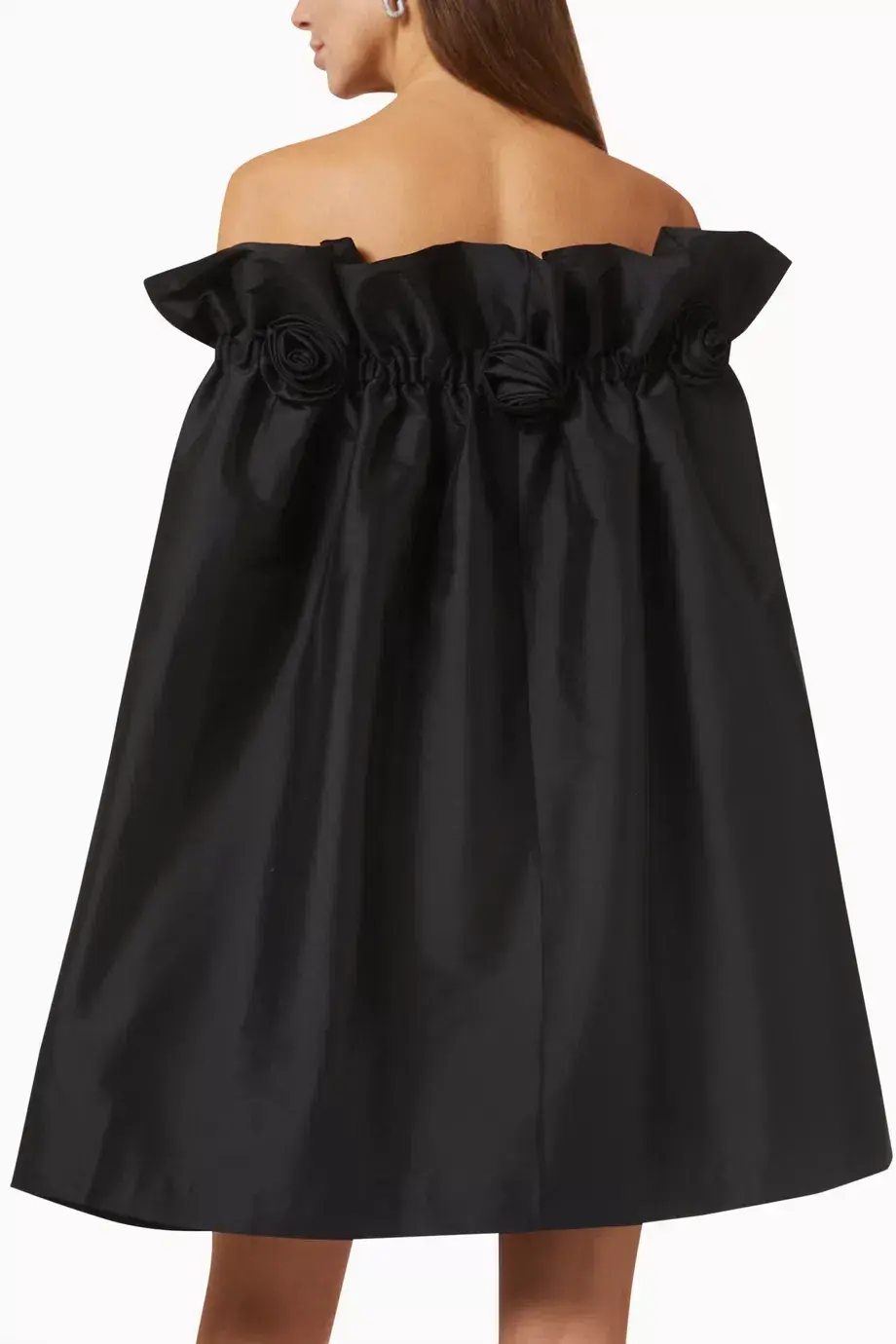 Bernadette Tilly Strapless Appliquéd Taffeta Mini Dress in Black Size 10 - Image 3