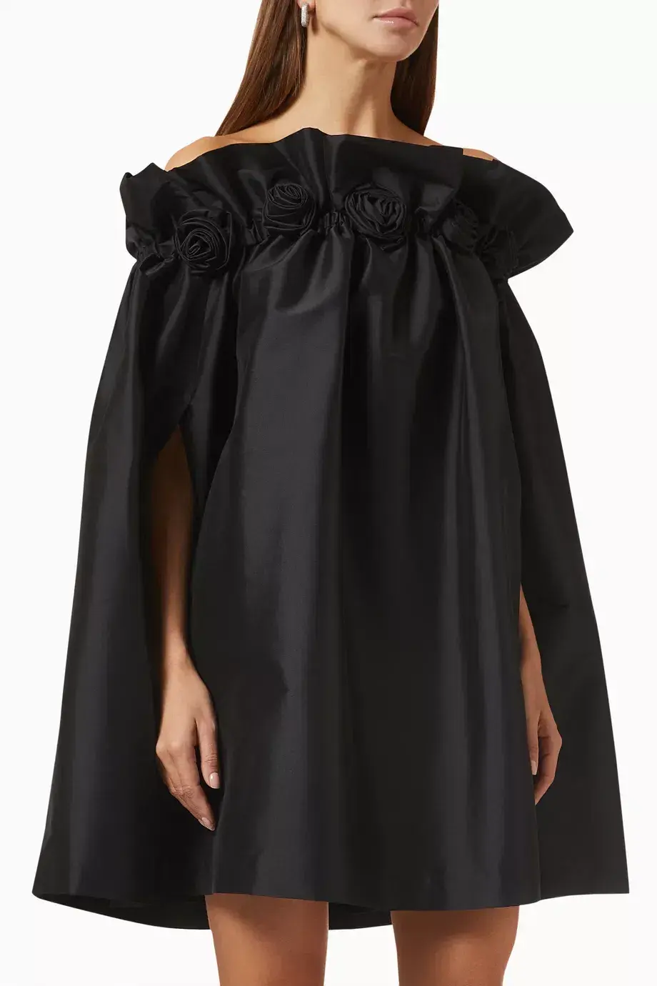 Bernadette Tilly Strapless Appliquéd Taffeta Mini Dress in Black Size 10 - Image 2