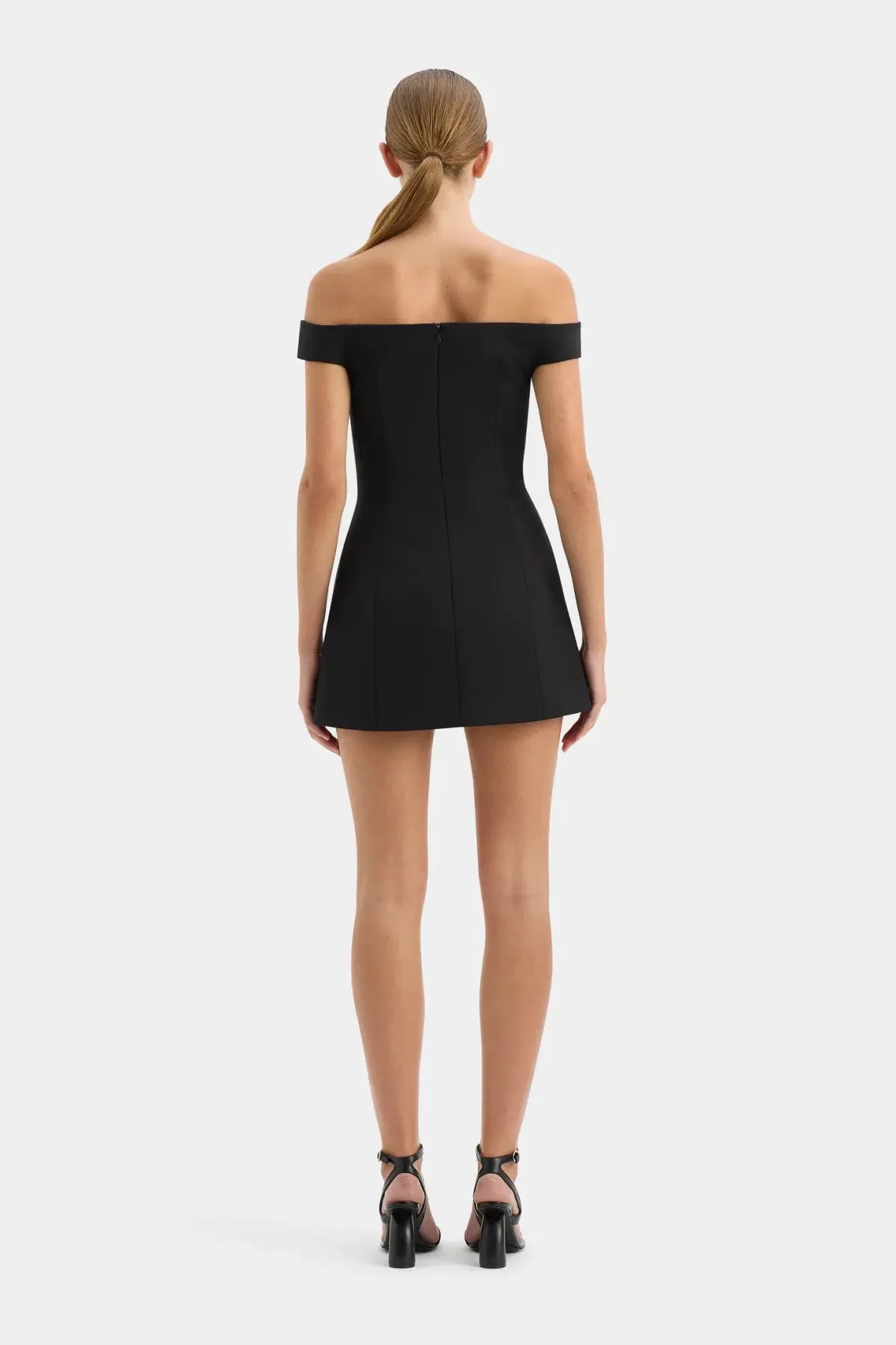 Sir the Label Sandrine Off Shoulder Mini Dres Black Size 8 - Image 4
