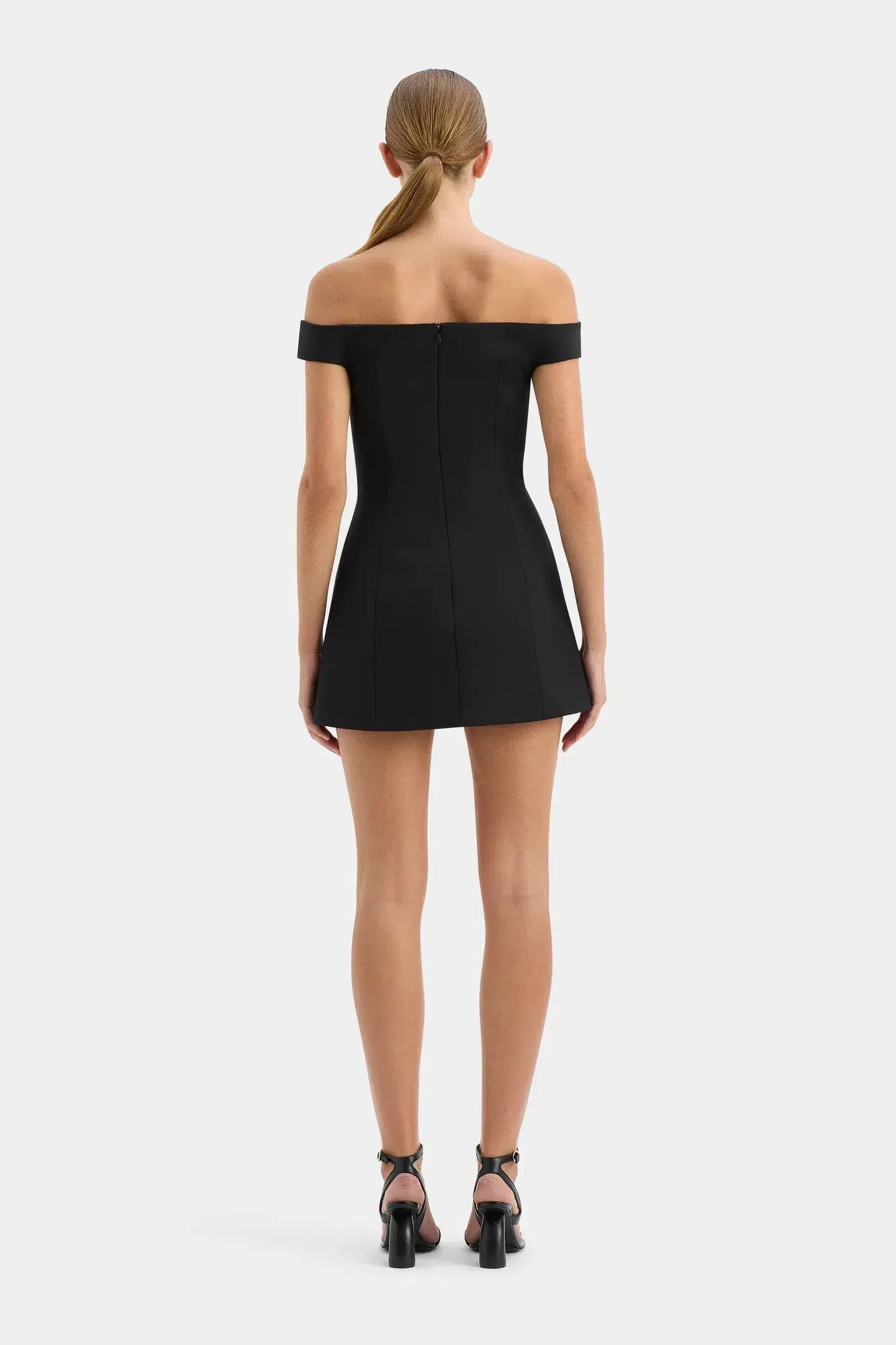 Sir the Label Sandrine Off Shoulder Mini Dres Black Size 8 - Image 4