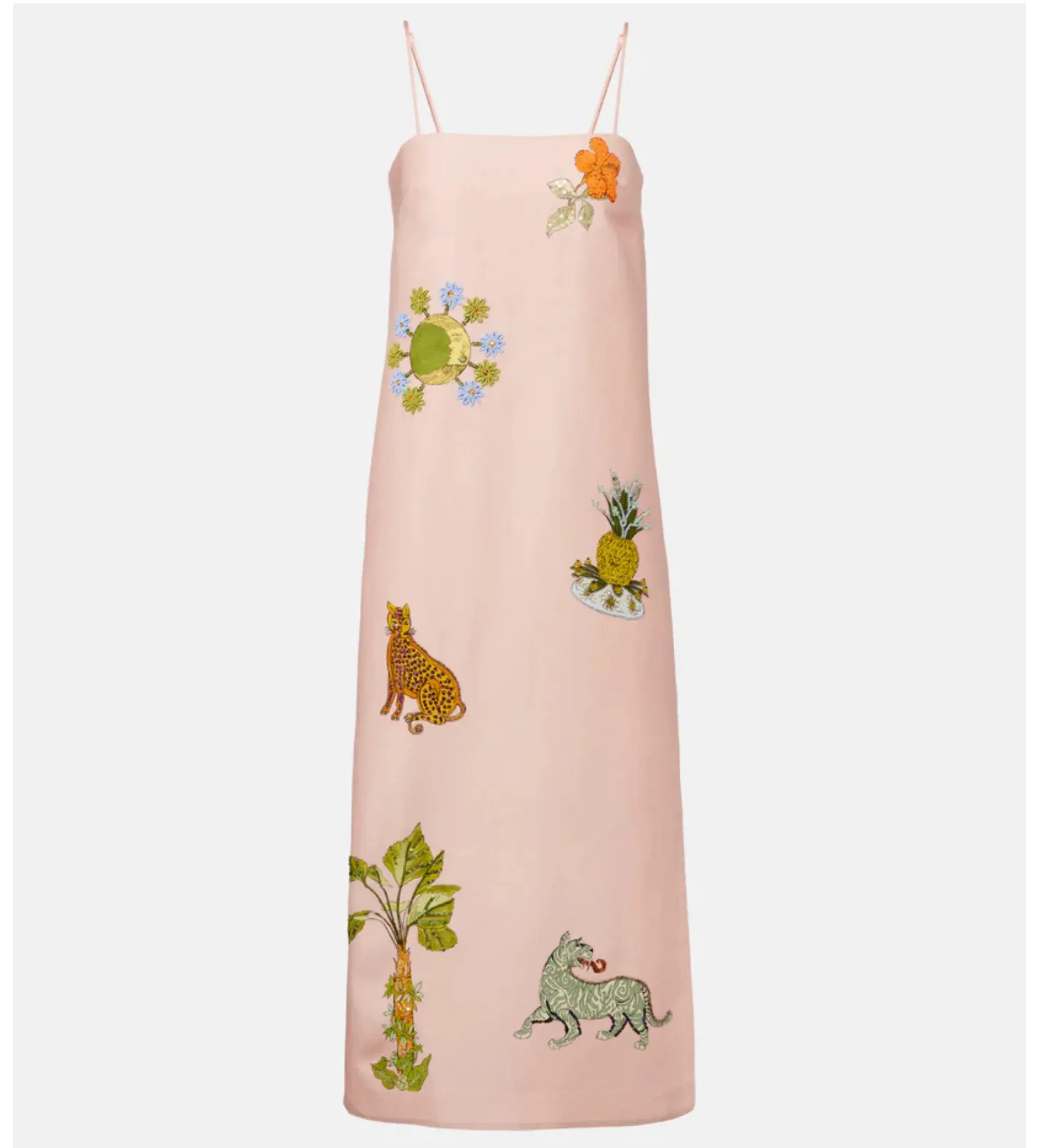 Alemais Hazel Printed Linen Blend Maxi Dress in Pink Size 10 - Image 5